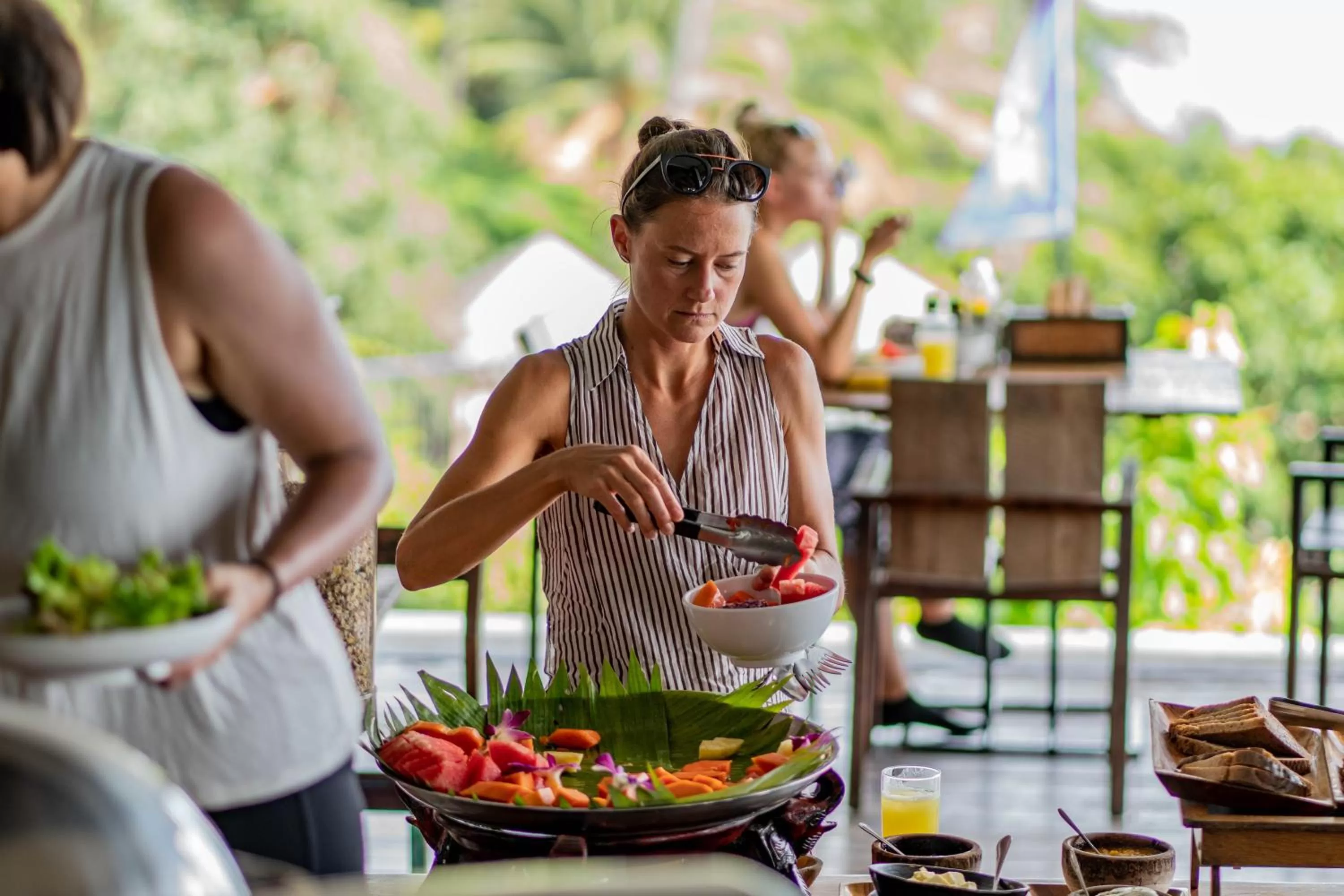 Buffet breakfast in Vikasa Yoga Retreat