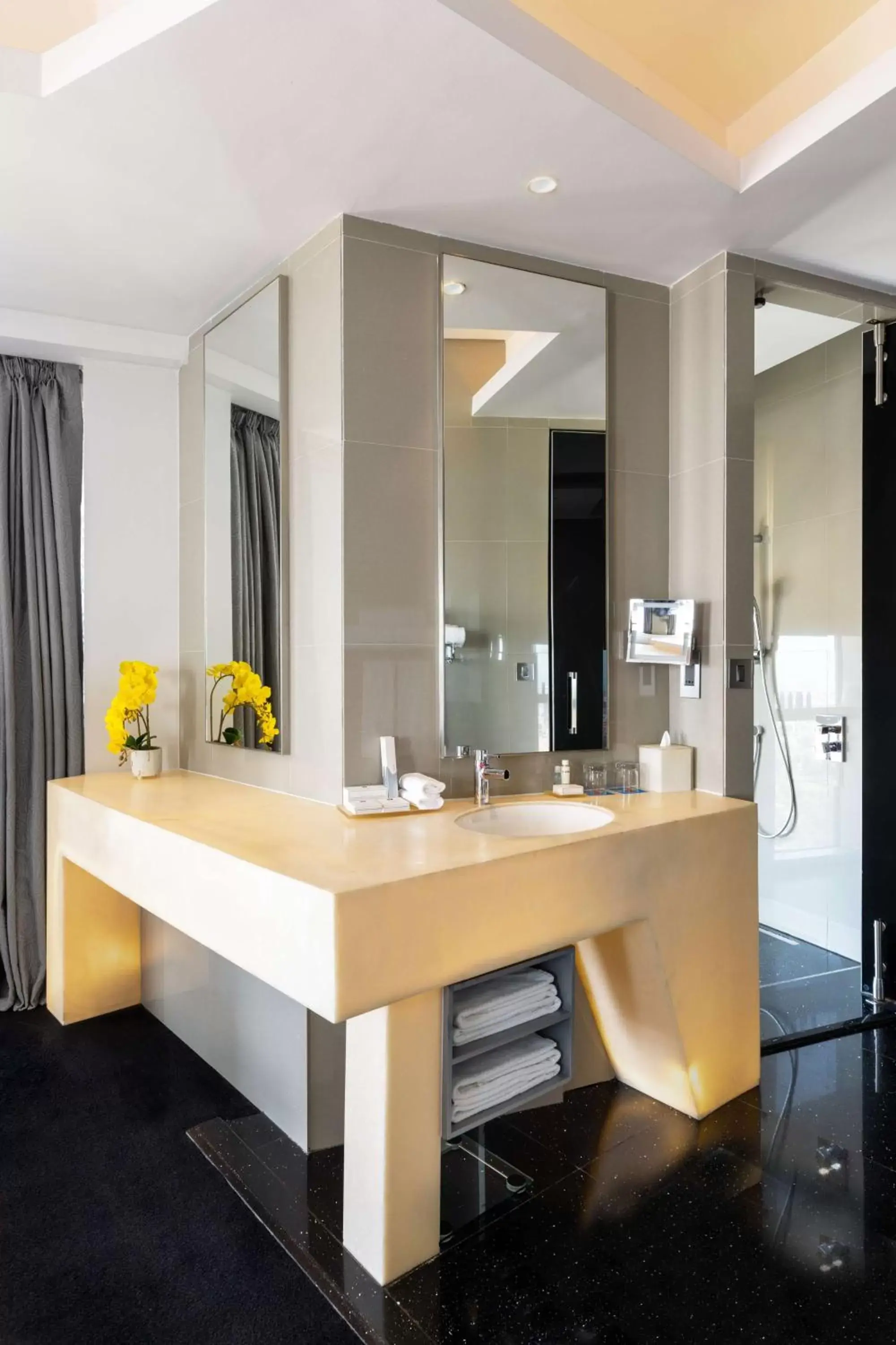 Bathroom in V Hotel Dubai, Curio Collection by Hilton Bathroom in V Hotel Dubai, Curio Collection by Hilton