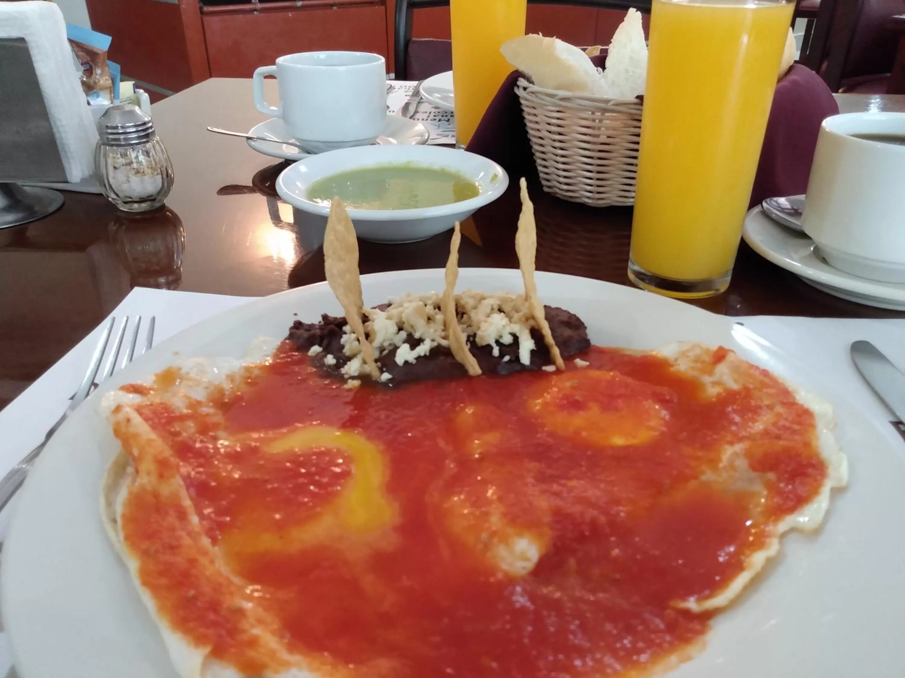 Breakfast in Hotel Maria Victoria Xalapa