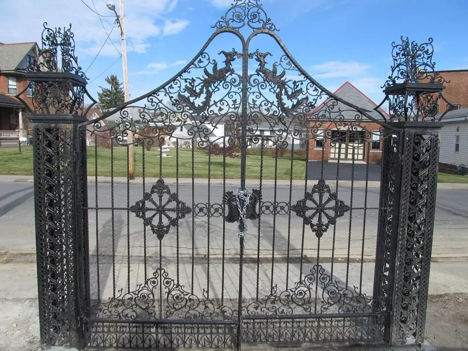 Facade/entrance in Amsterdam Castle NY Facade/entrance in Amsterdam Castle NY
