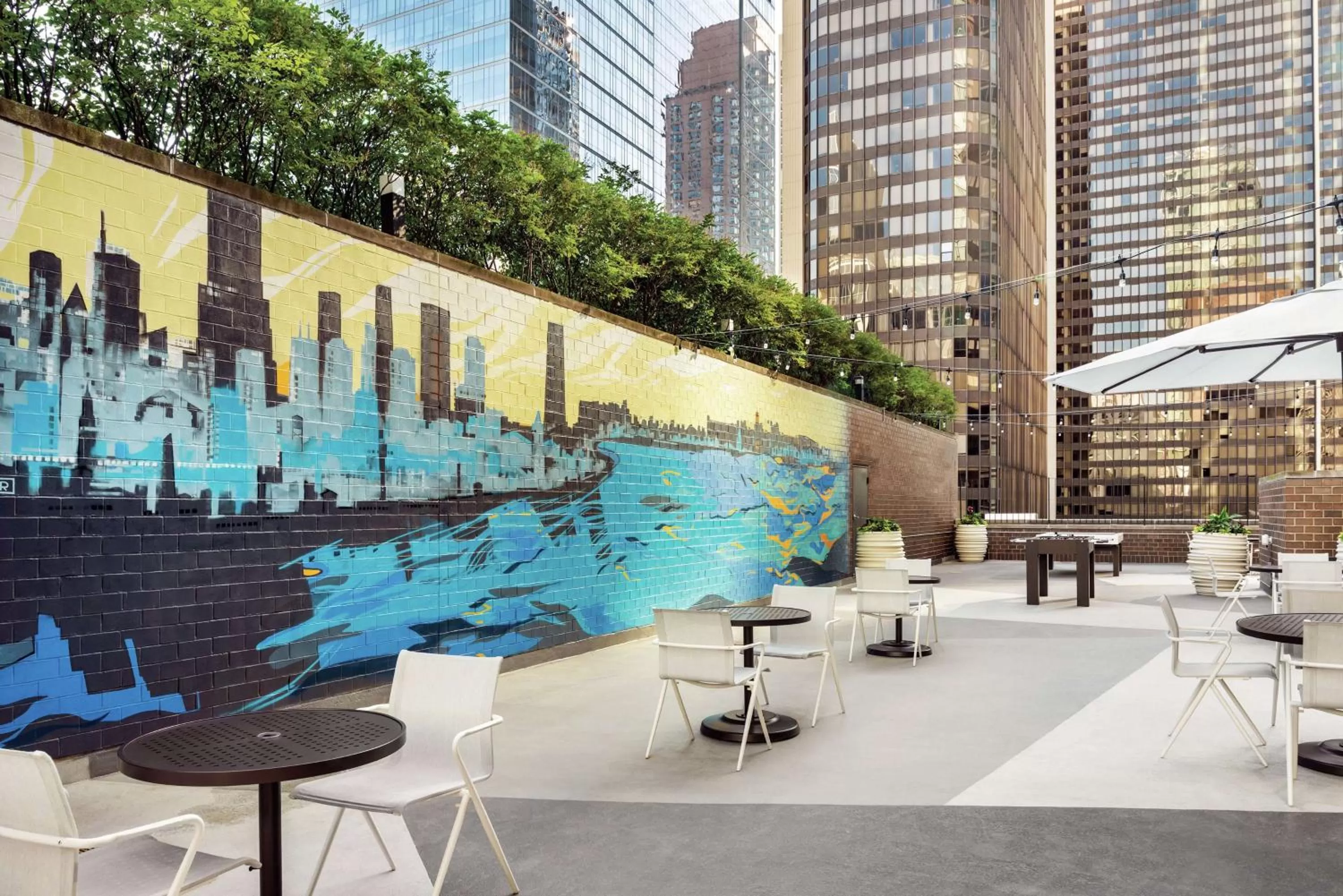 Patio in Hilton Grand Vacations Club Chicago Magnificent Mile