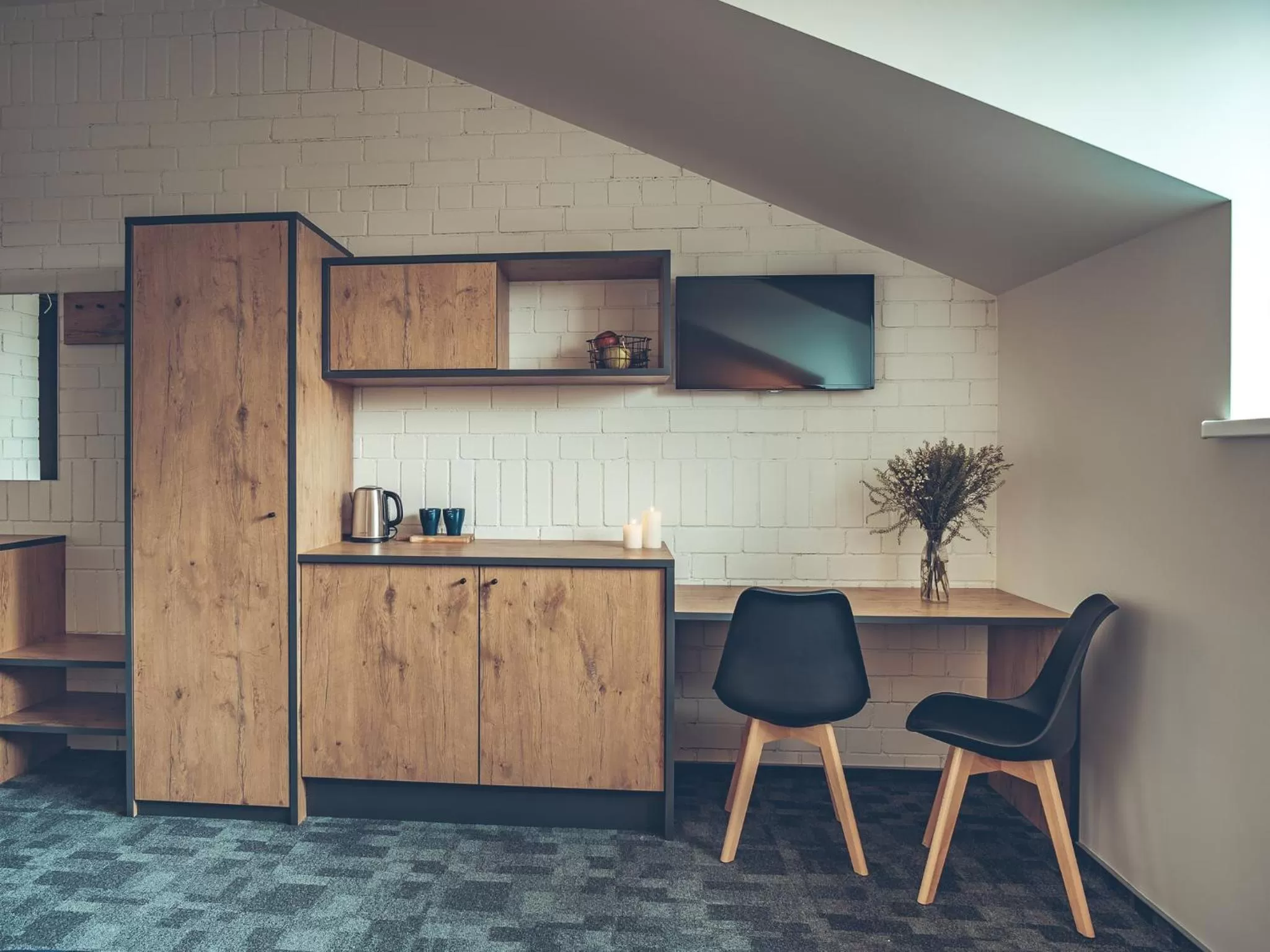 Kitchen or kitchenette, Kitchen/Kitchenette in SELF CHECK-IN Hotel Railway Apartments