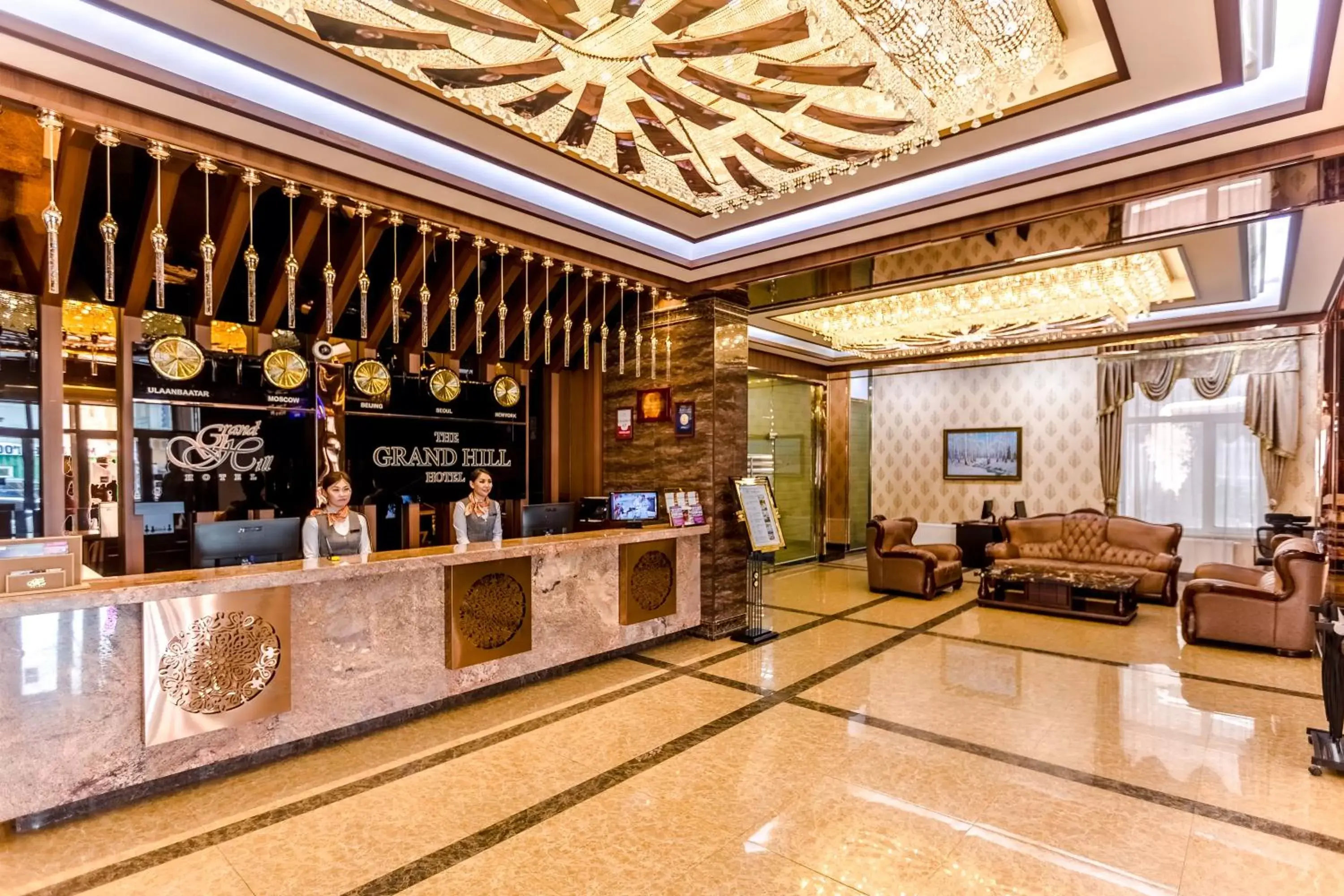 Lobby or reception in Grand Hill Hotel Ulaanbaatar