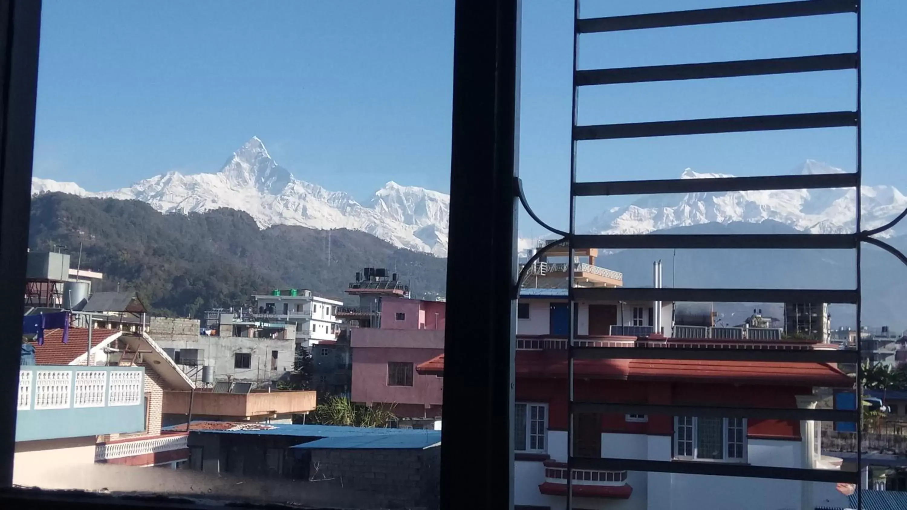 Mountain View in New Pokhara Lodge - Lakeside, Pokhara Nepal