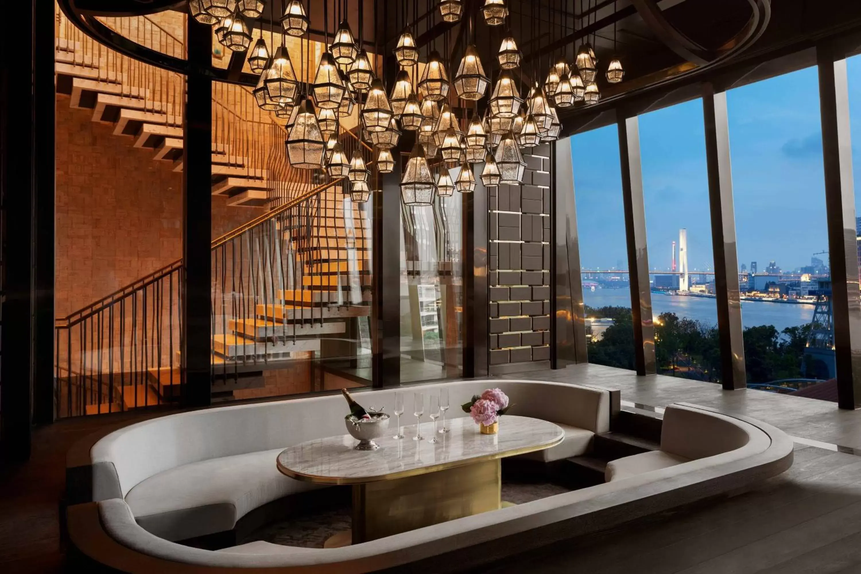 Restaurant/places to eat, Bathroom in JW Marriott Marquis Hotel Shanghai Pudong