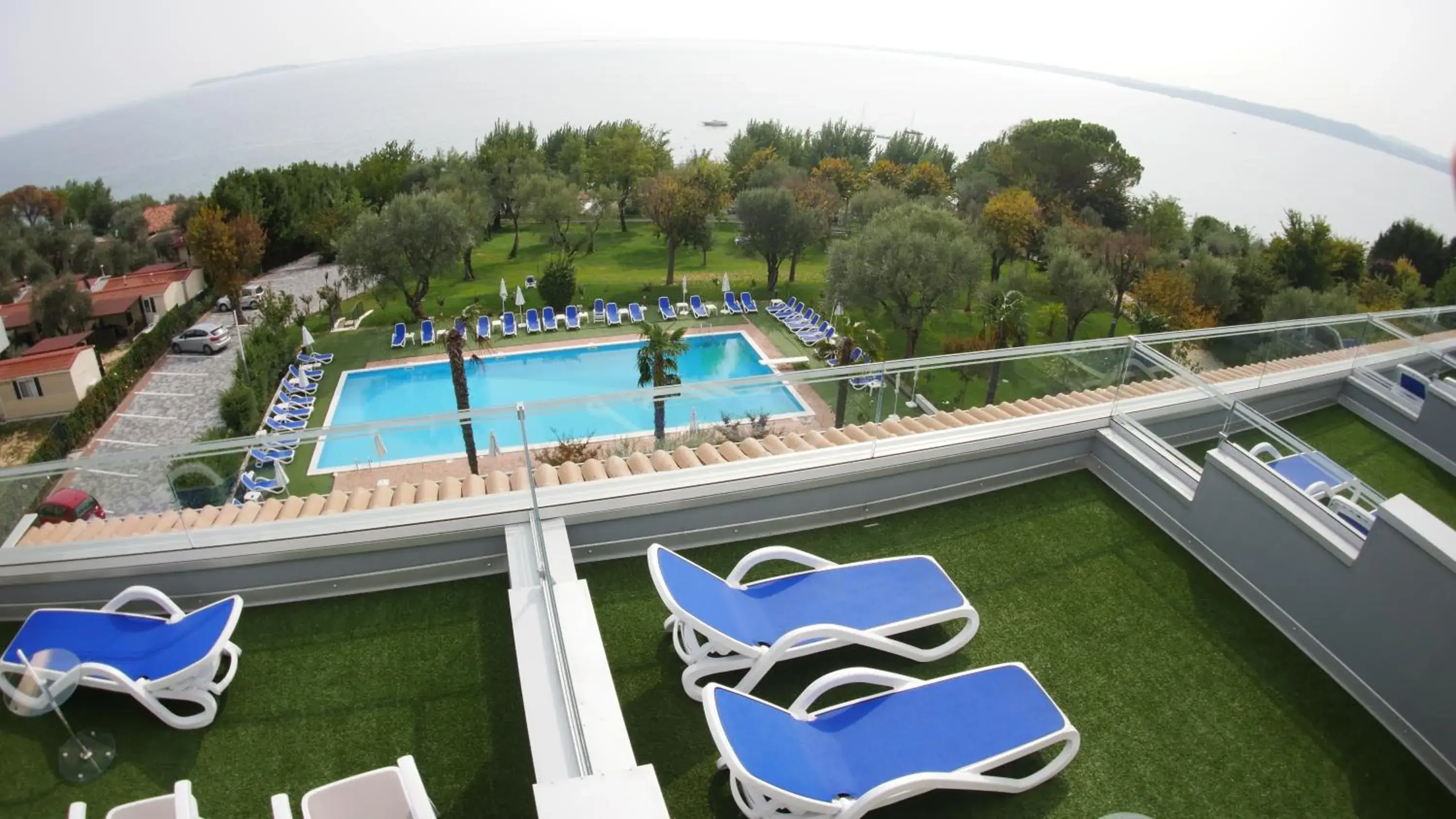 Balcony/Terrace, Pool View in Villa Paradiso Suite
