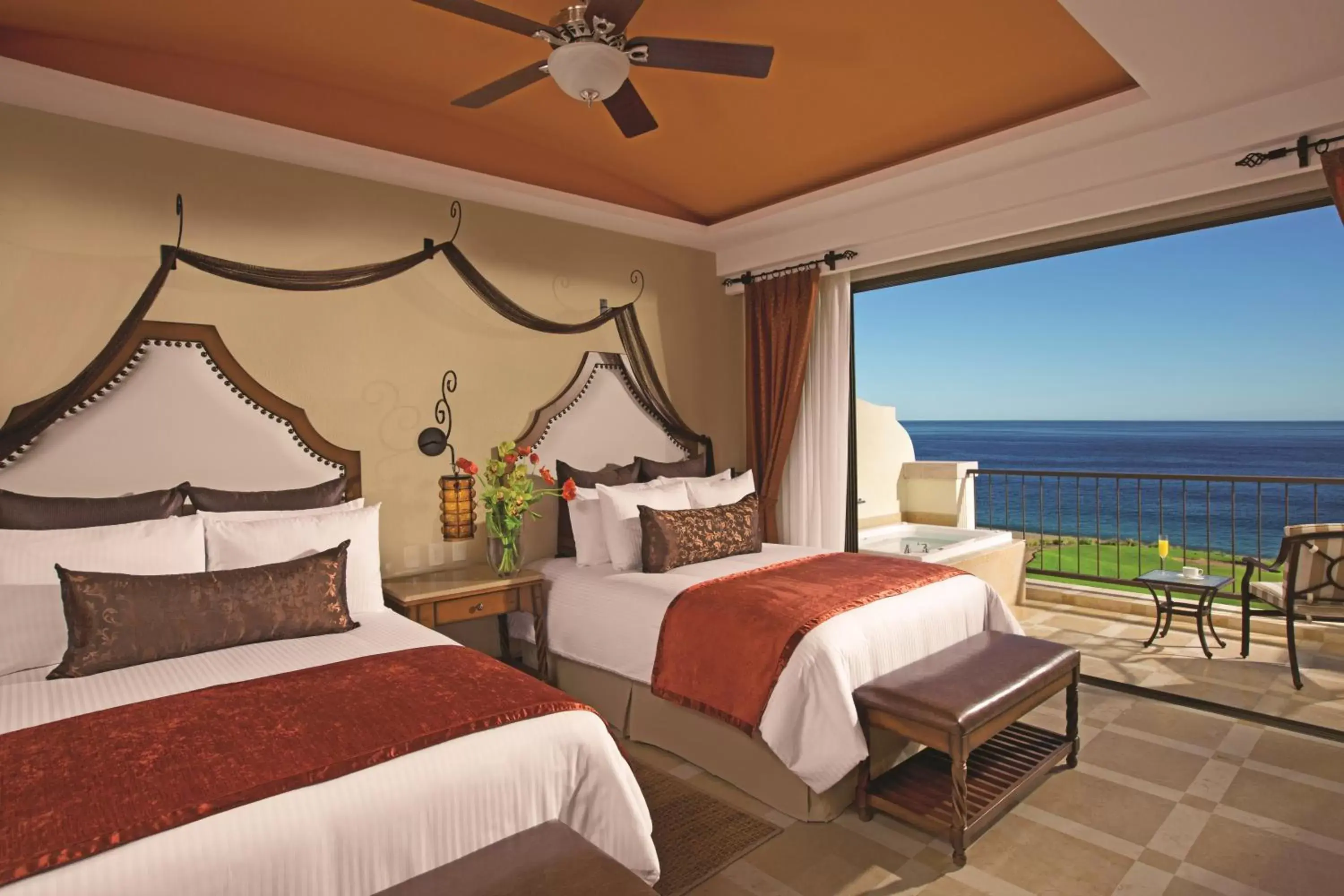 Balcony/Terrace, Bed in Secrets Puerto Los Cabos Golf & Spa18+