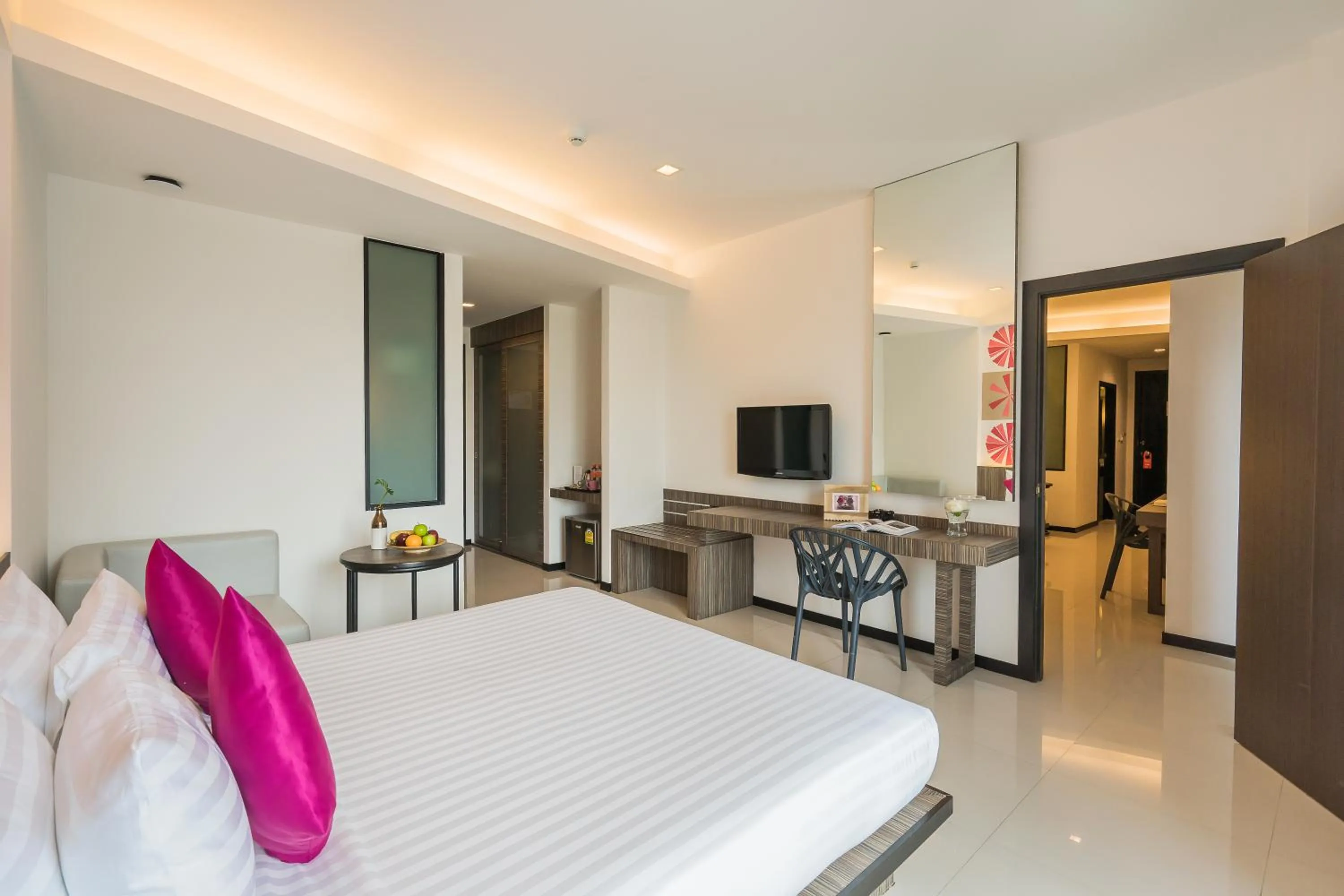 Bed in Hotel J Residence Pattaya