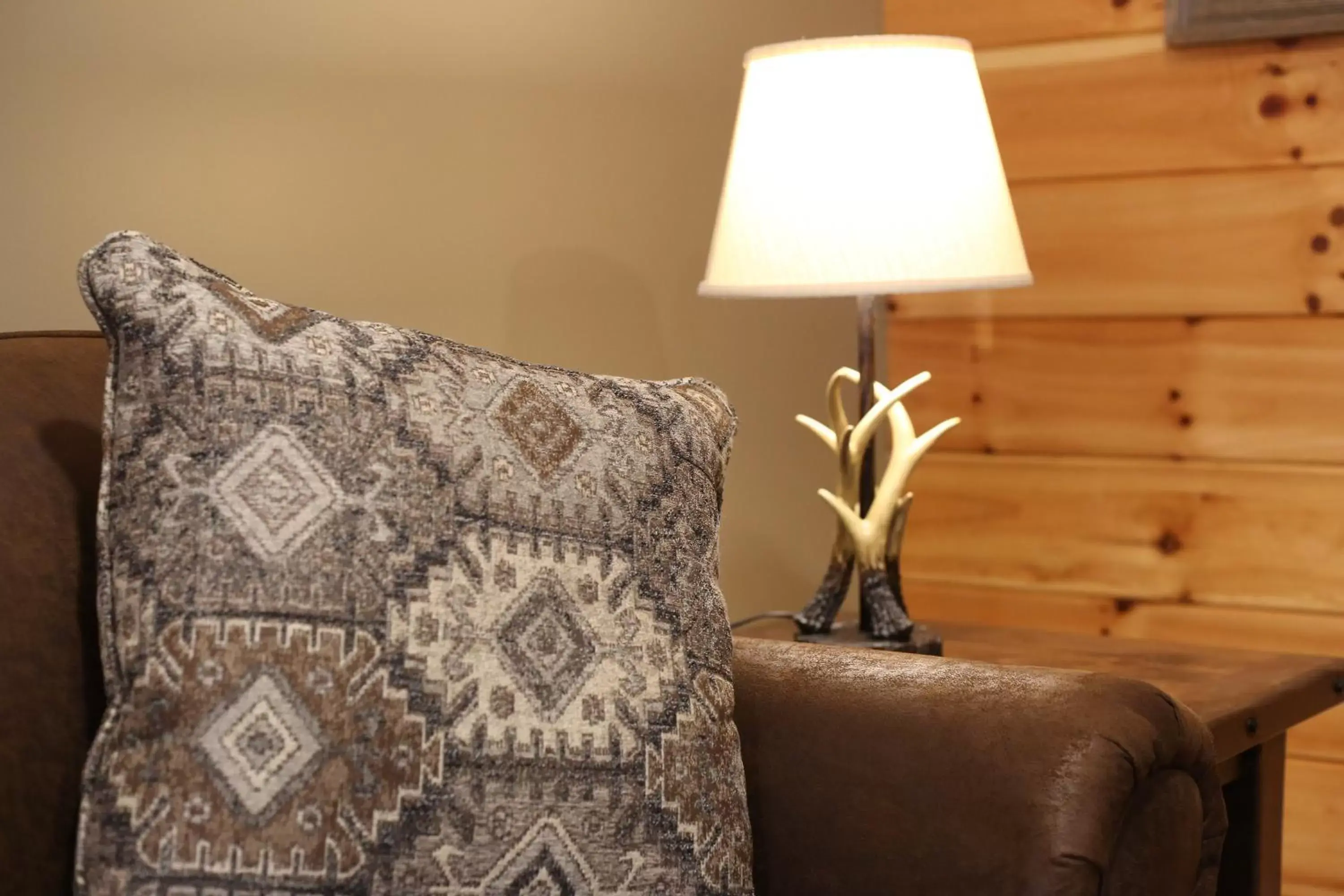 Seating Area in Blessing Lodge by Amish Country Lodging