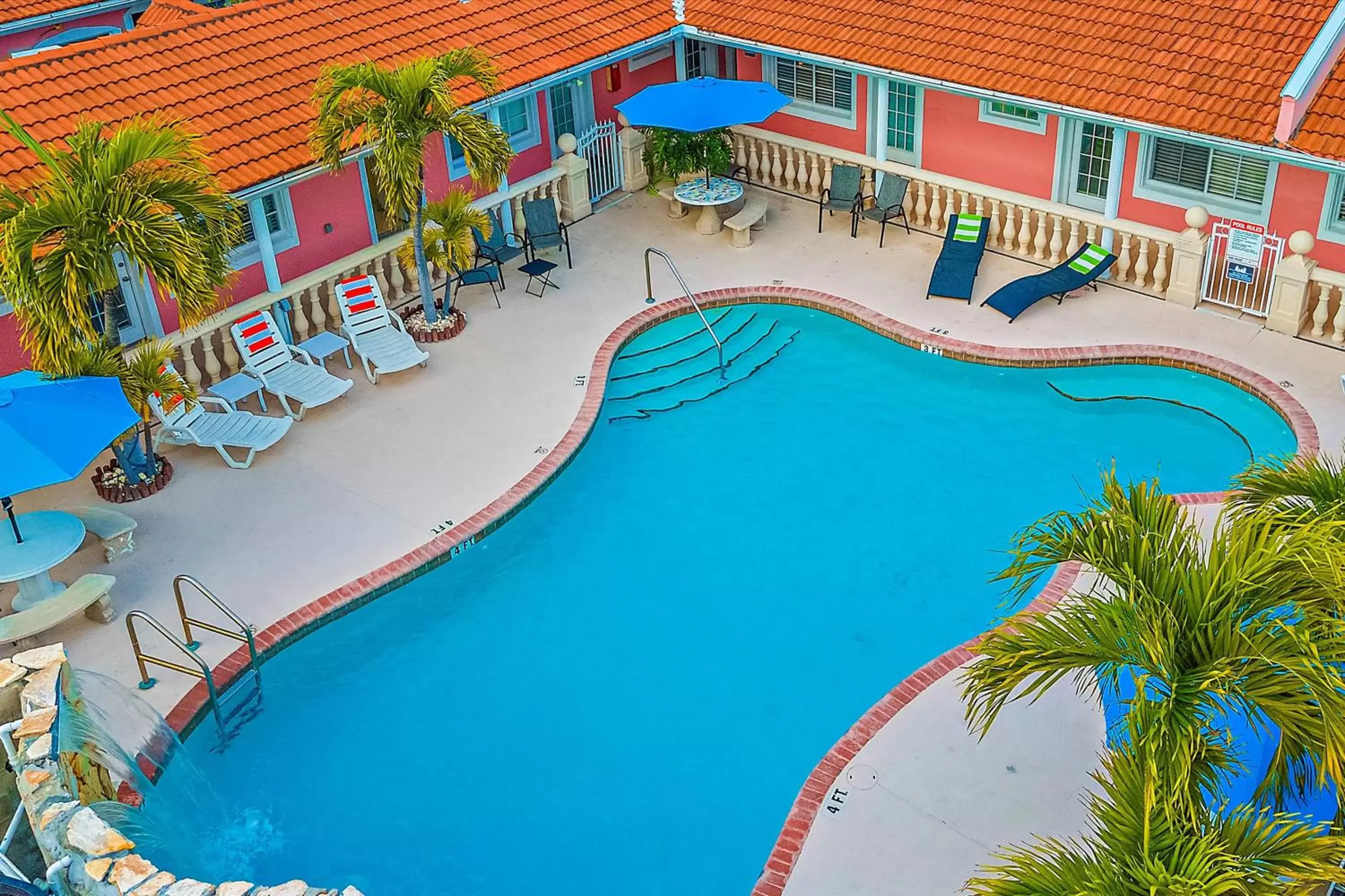 Bird's eye view, Pool View in Blind Pass Resort Motel