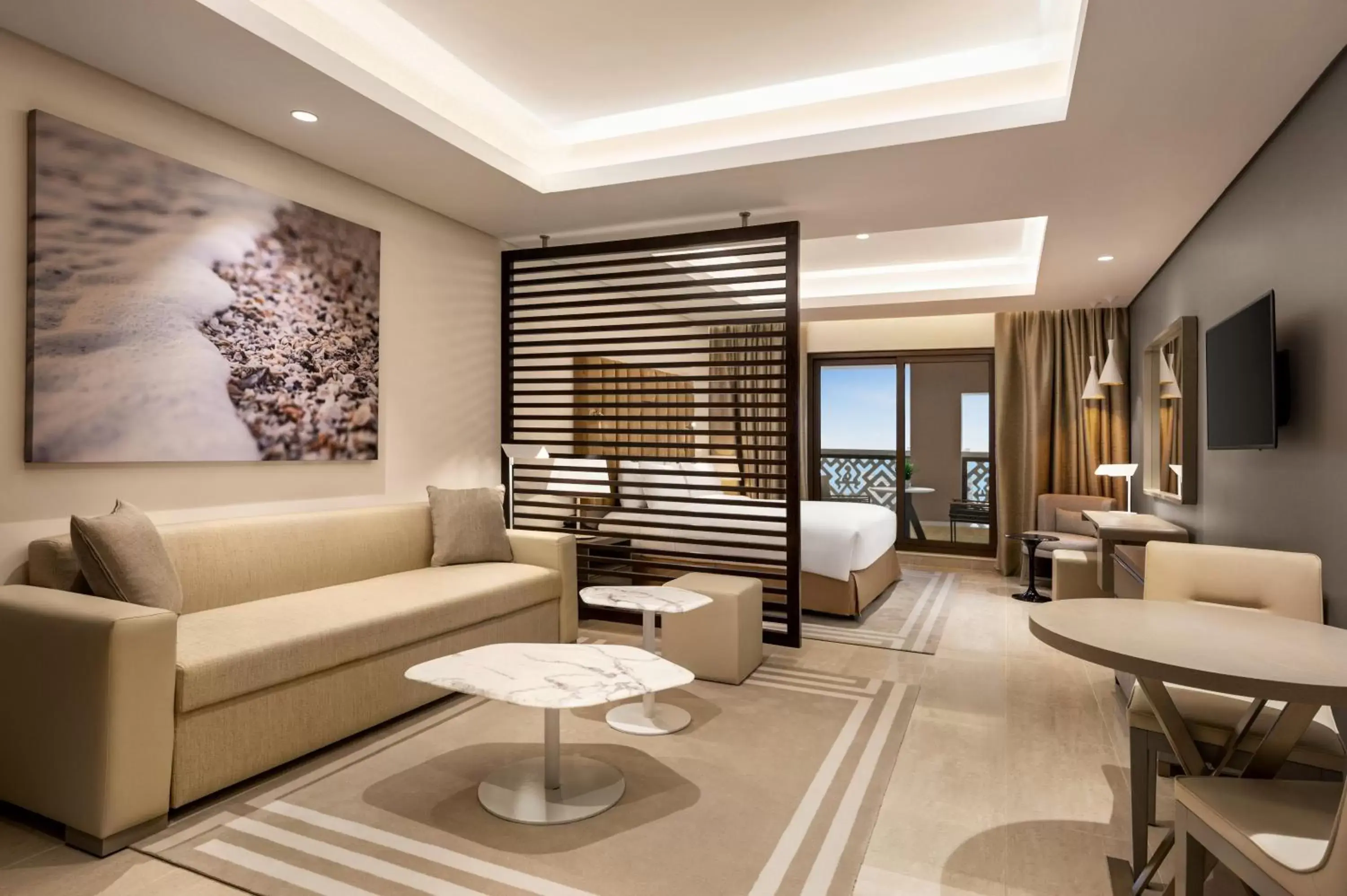Bed, Seating Area in Wyndham Residences The Palm