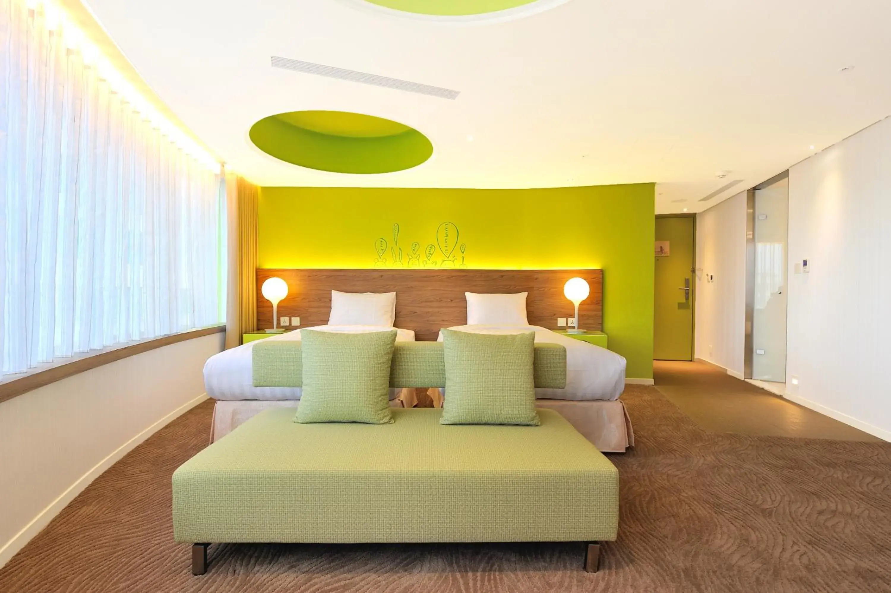 Bed in Green World Hotel - Zhonghua