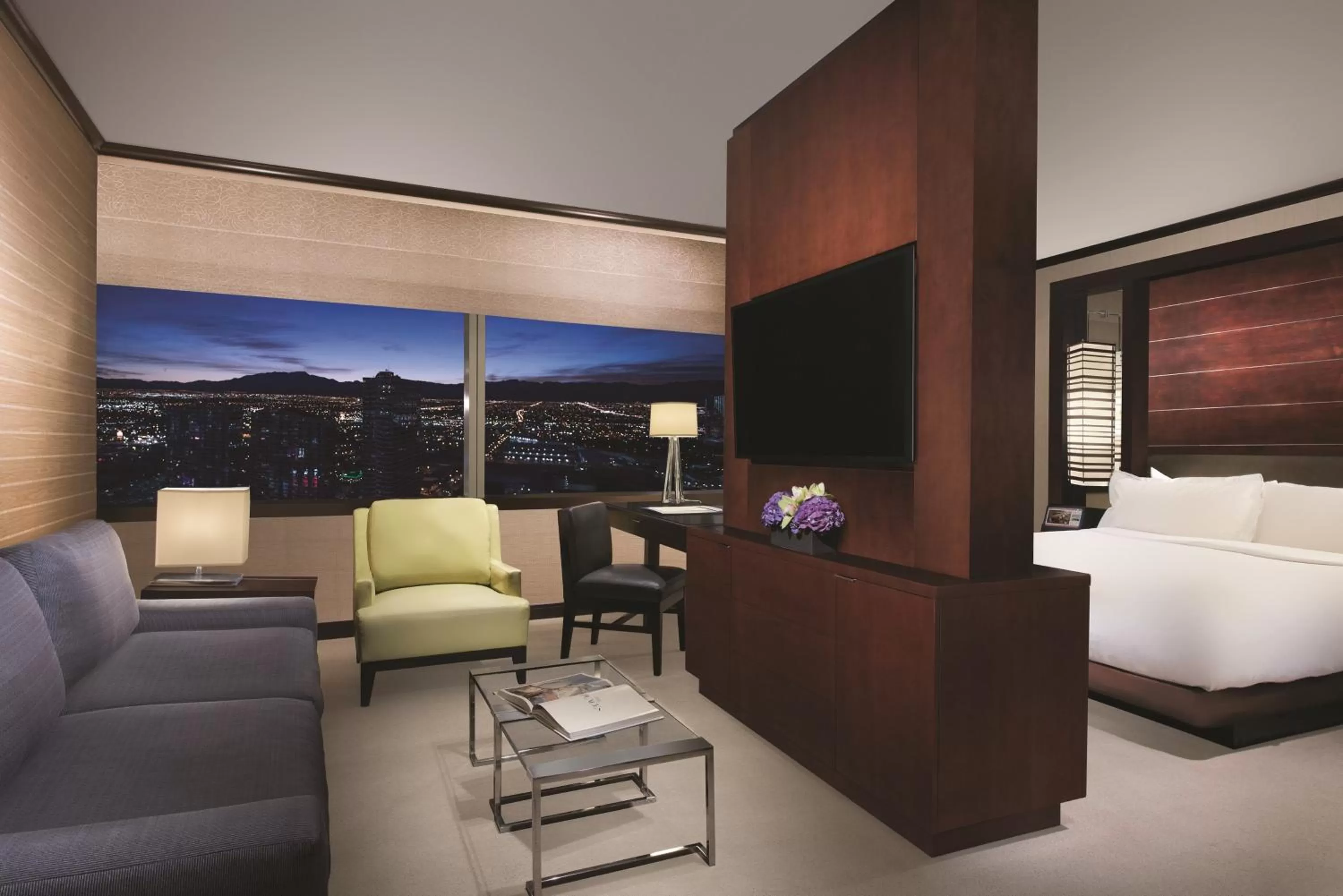 Bedroom, Bed in Vdara Hotel & Spa at ARIA Las Vegas