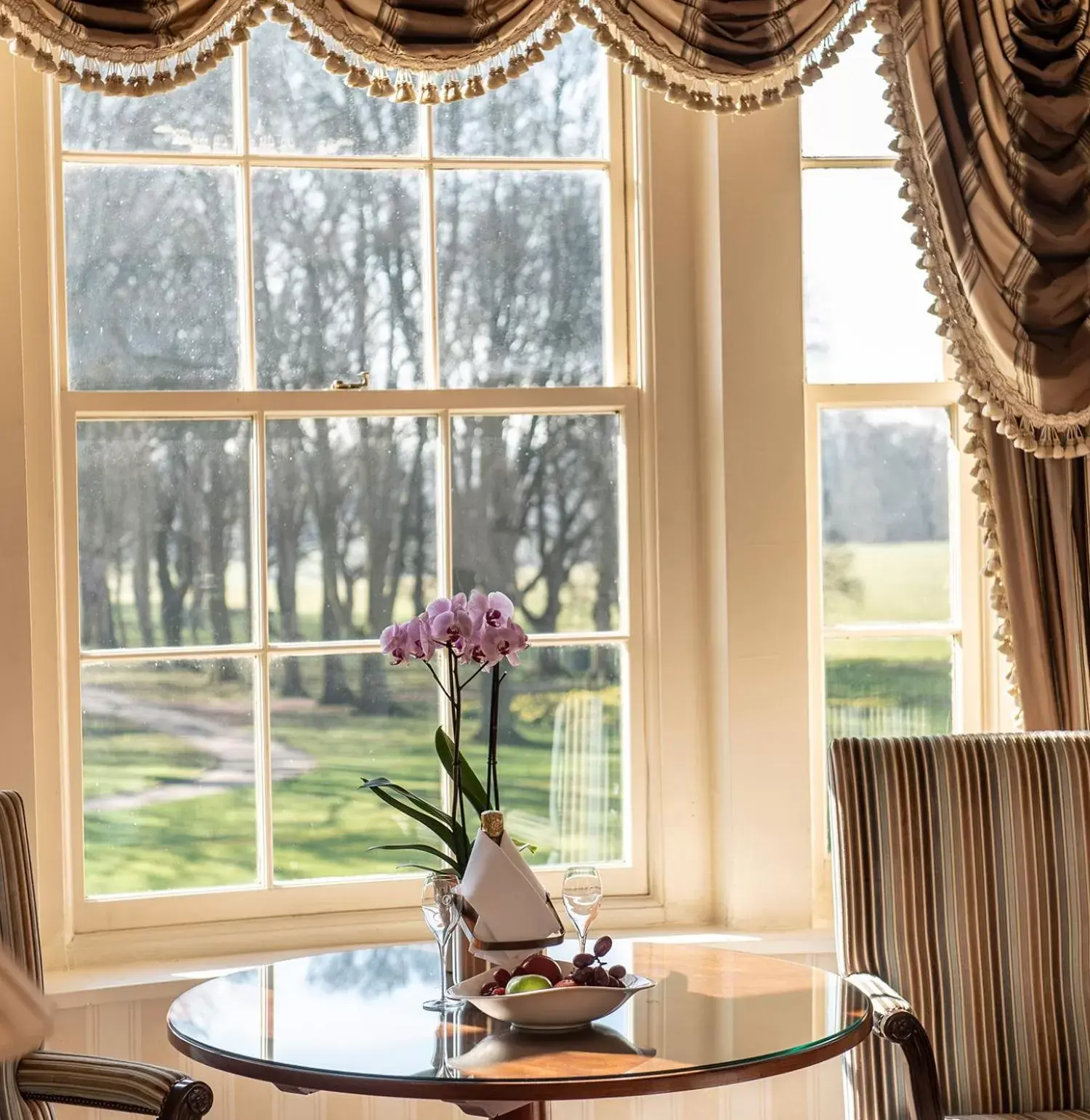 Garden view in Lucknam Park Hotel