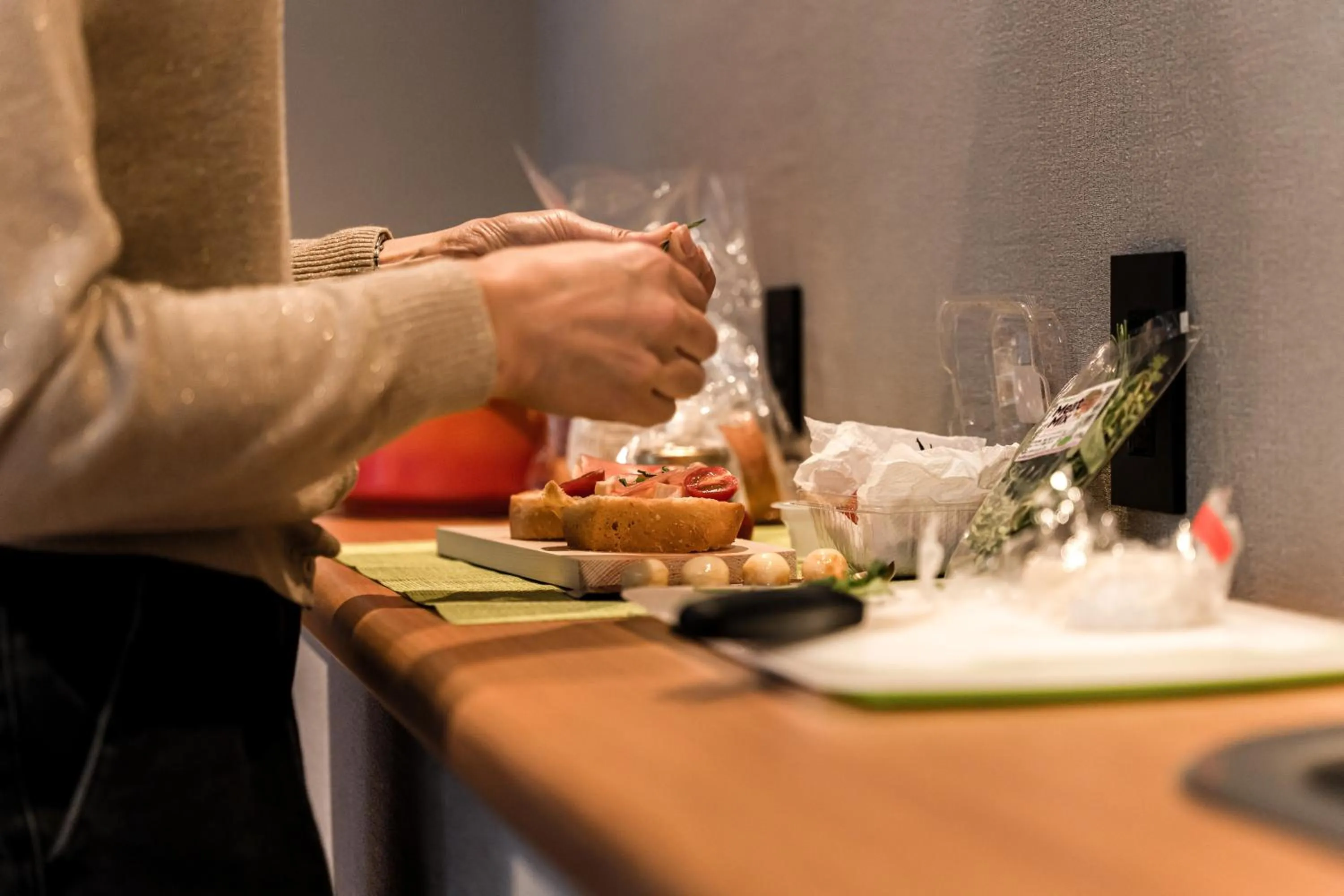 Kitchen or kitchenette in Higashikawa Asahidake Onsen Hotel Bear Monte