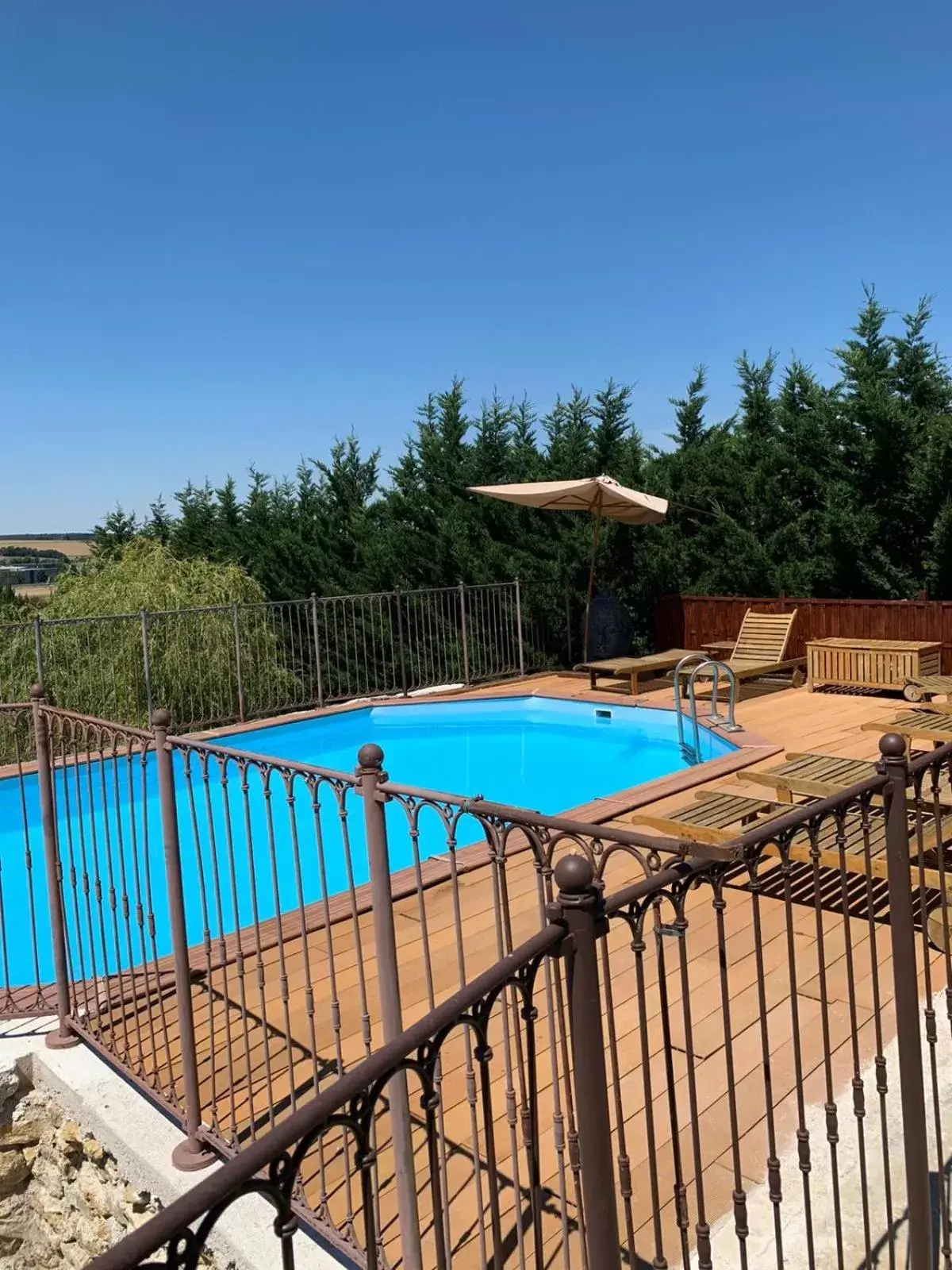 Patio, Pool View in Le Domaine des Archies