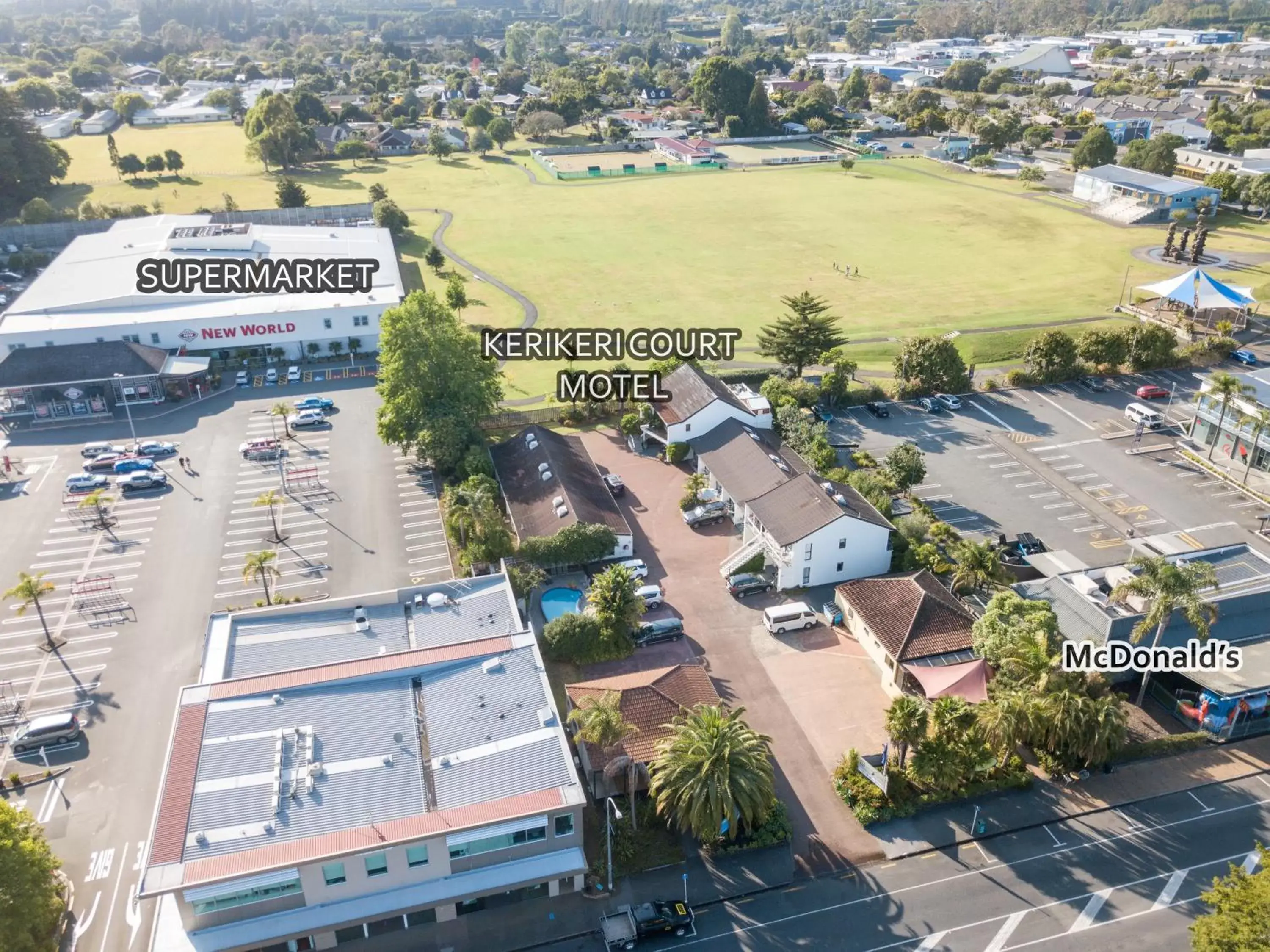 Nearby landmark, Bird's-eye View in Kerikeri Court Motel