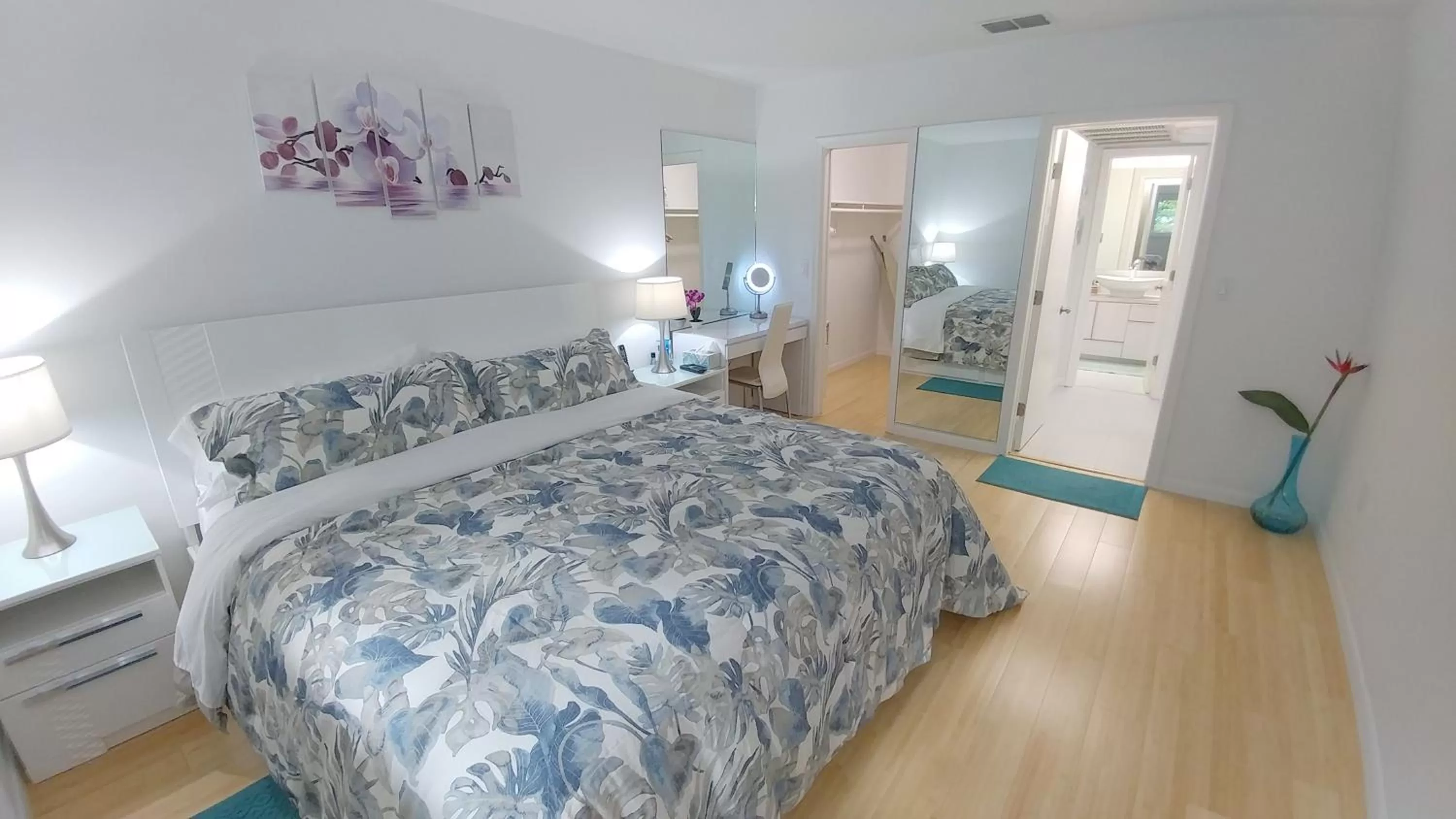 Bed in Downtown Hollywood Boutique Hotel