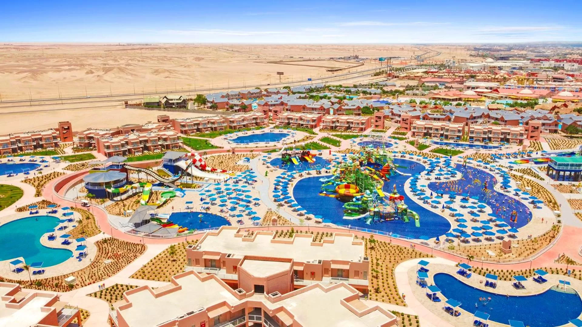 Bird's eye view in Neverland City Hurghada - Pickalbatros