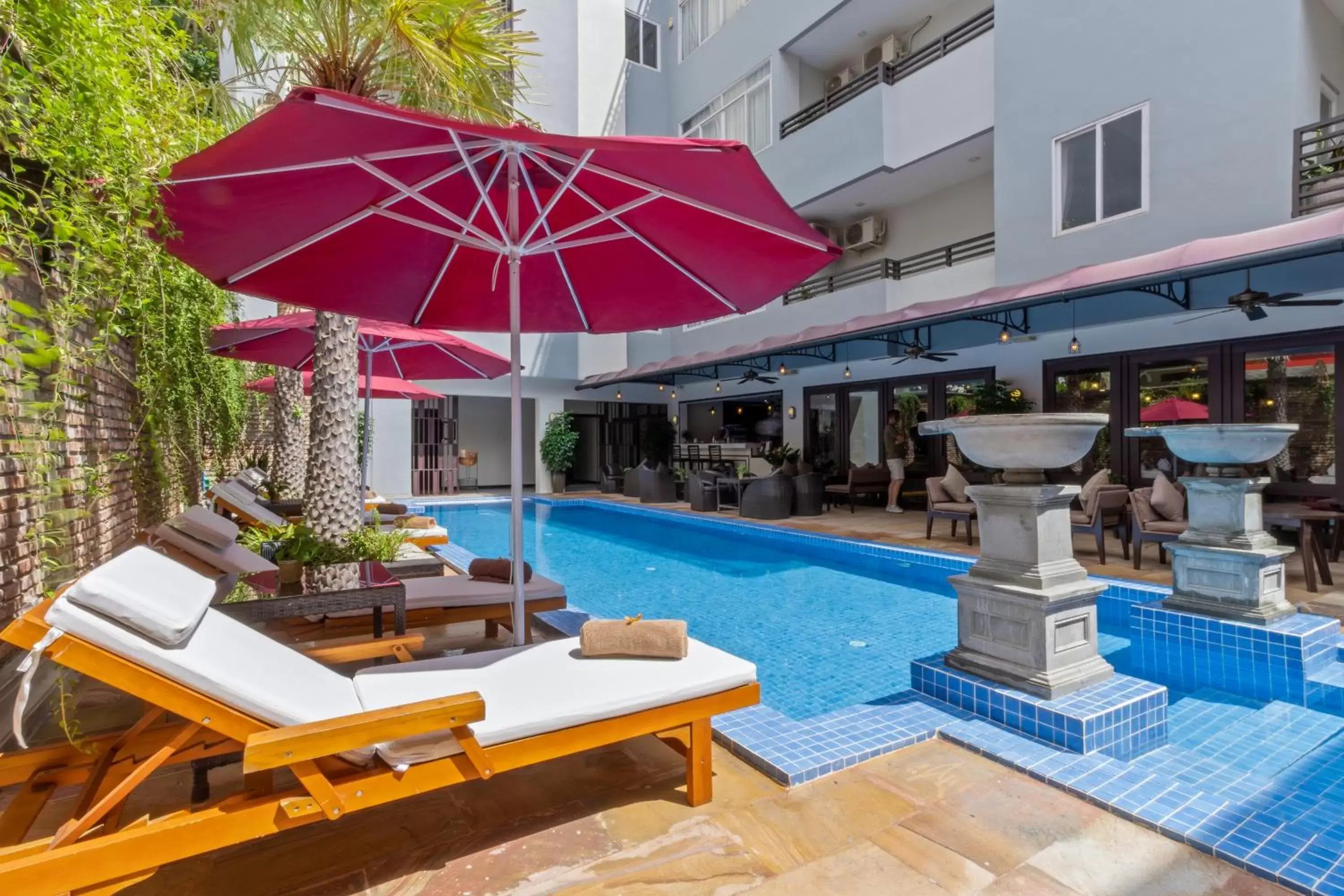 Patio, Swimming Pool in Anik Boutique Hotel & Spa on Norodom Blvd