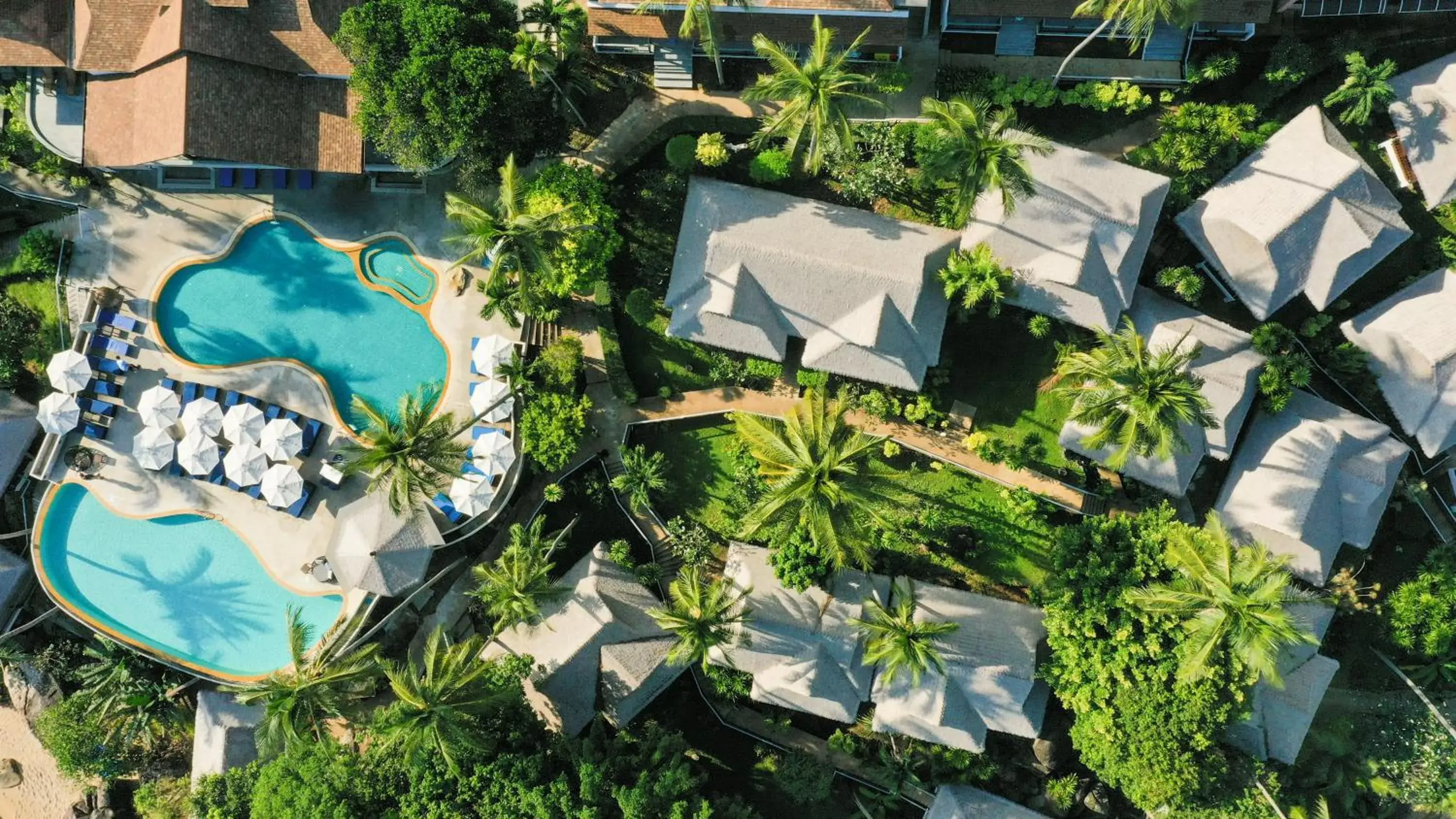 Bird's eye view, Pool View in Coral Cliff Beach Resort Samui - SHA Plus