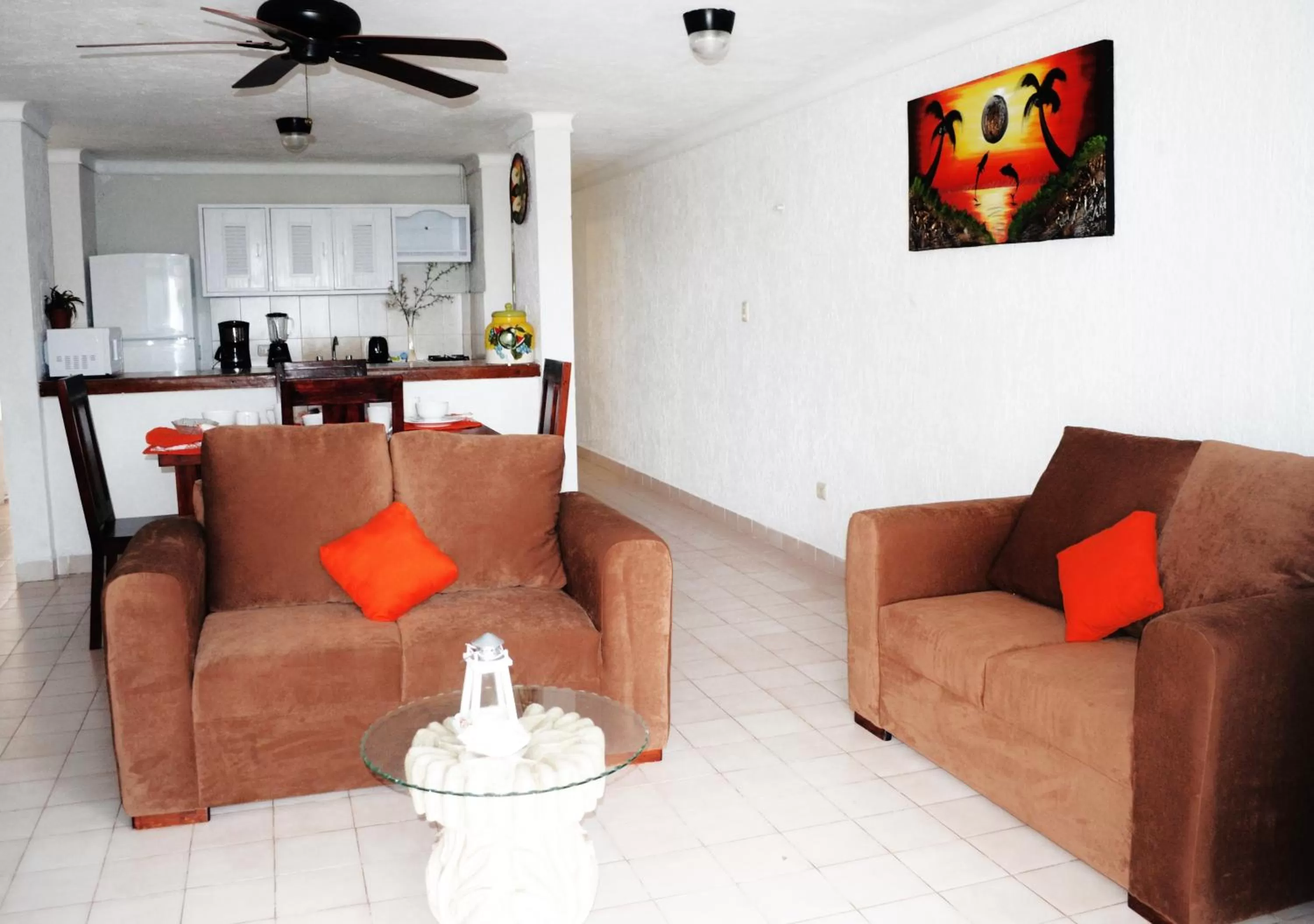 Seating area in Arrecifes Suites