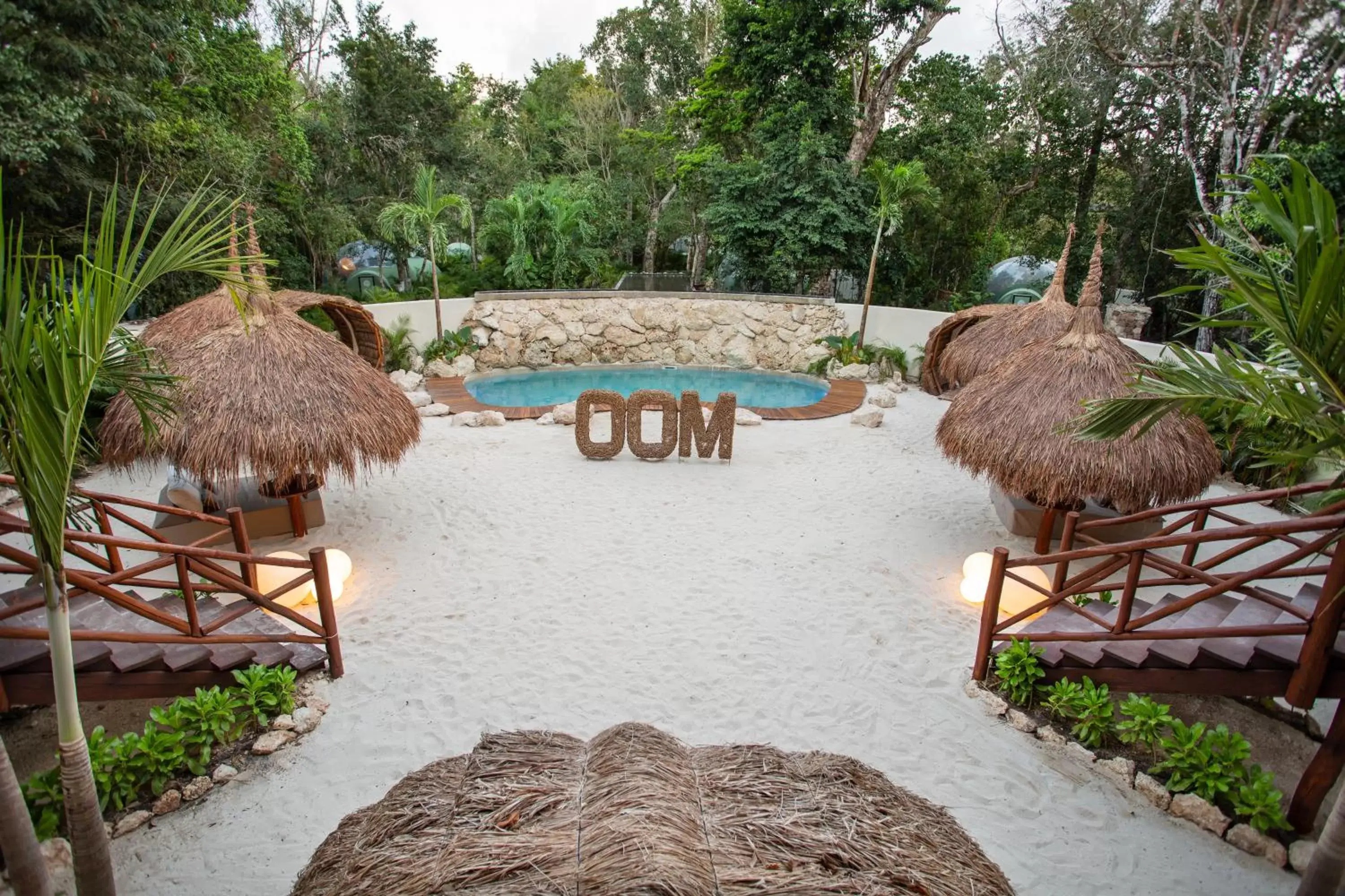 Patio, Swimming Pool in Oom Bubble Boutique Riviera Cancun