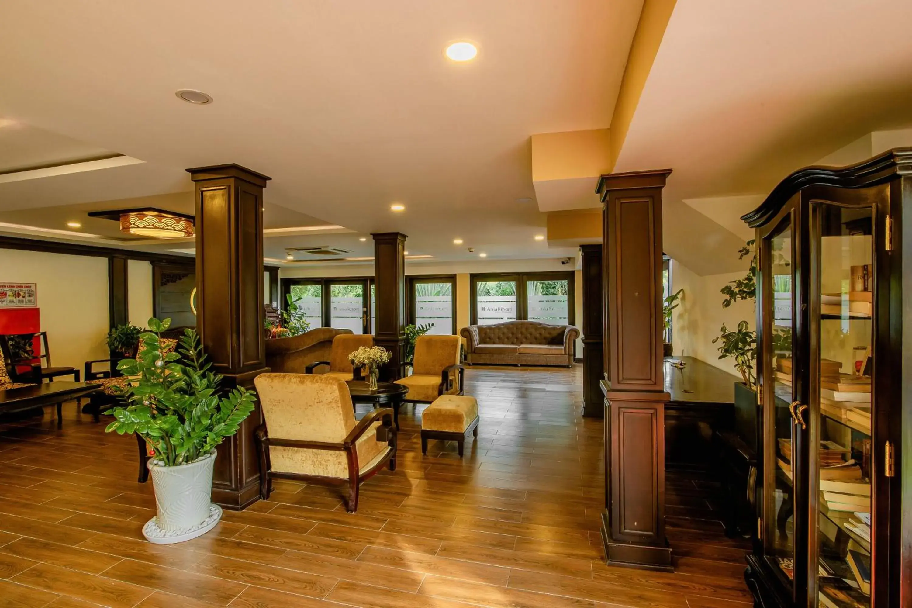 Seating area, Lobby/Reception in Anja Beach Resort & Spa