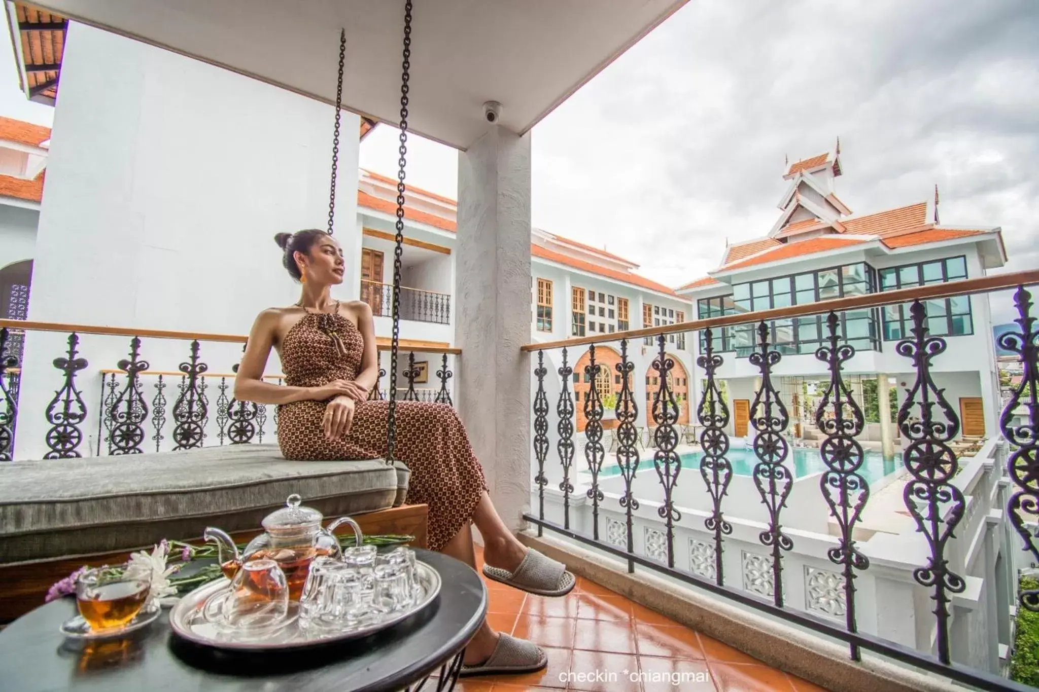 Balcony/Terrace in Lanna Oriental Hotel - SHA Extra Plus