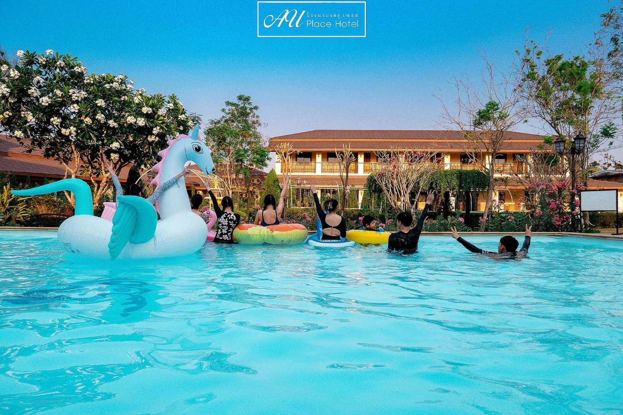 Pool view in AU Place Hotel