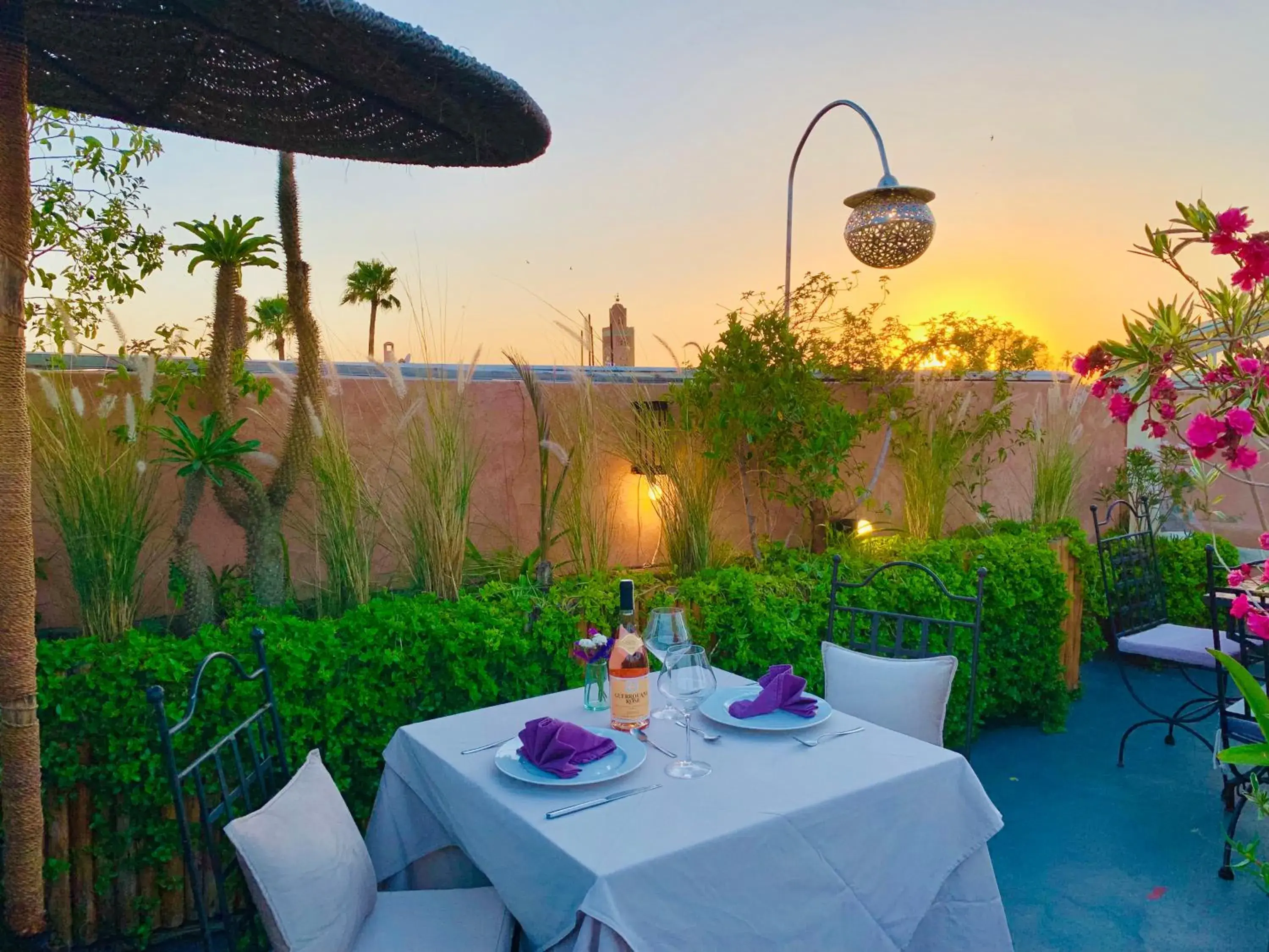 Balcony/Terrace, Restaurant/Places to Eat in Riad 11 Zitoune