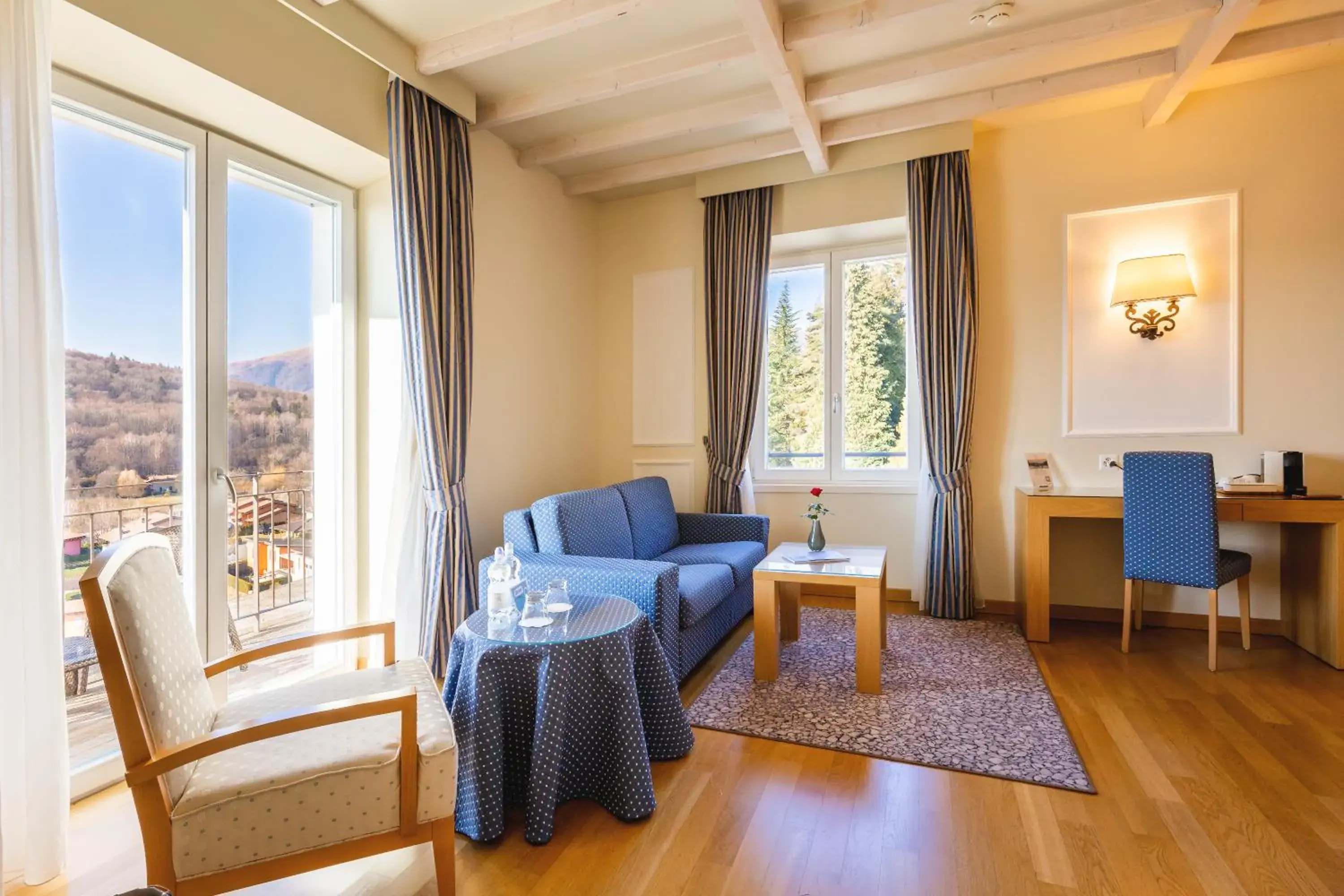 View (from property/room), Seating Area in Kurhaus Cademario Hotel & DOT Spa - Ticino Hotels Group