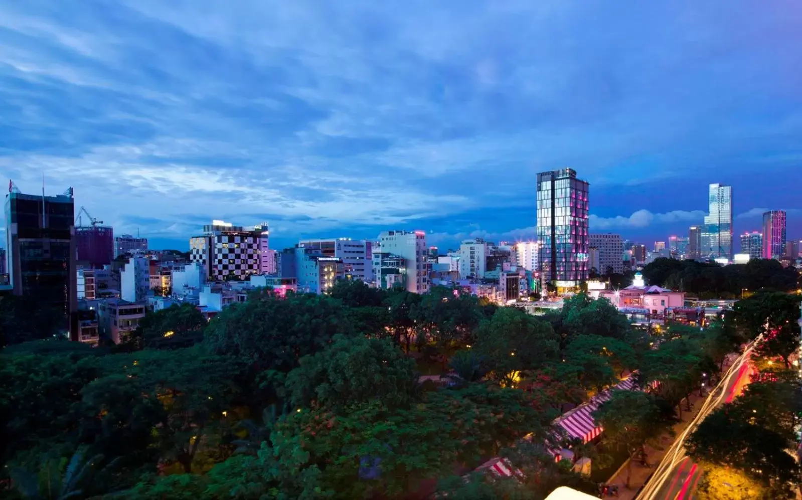 City view in Vien Dong Hotel - Near Bui Vien Walking Street City view in Vien Dong Hotel - Near Bui Vien Walking Street