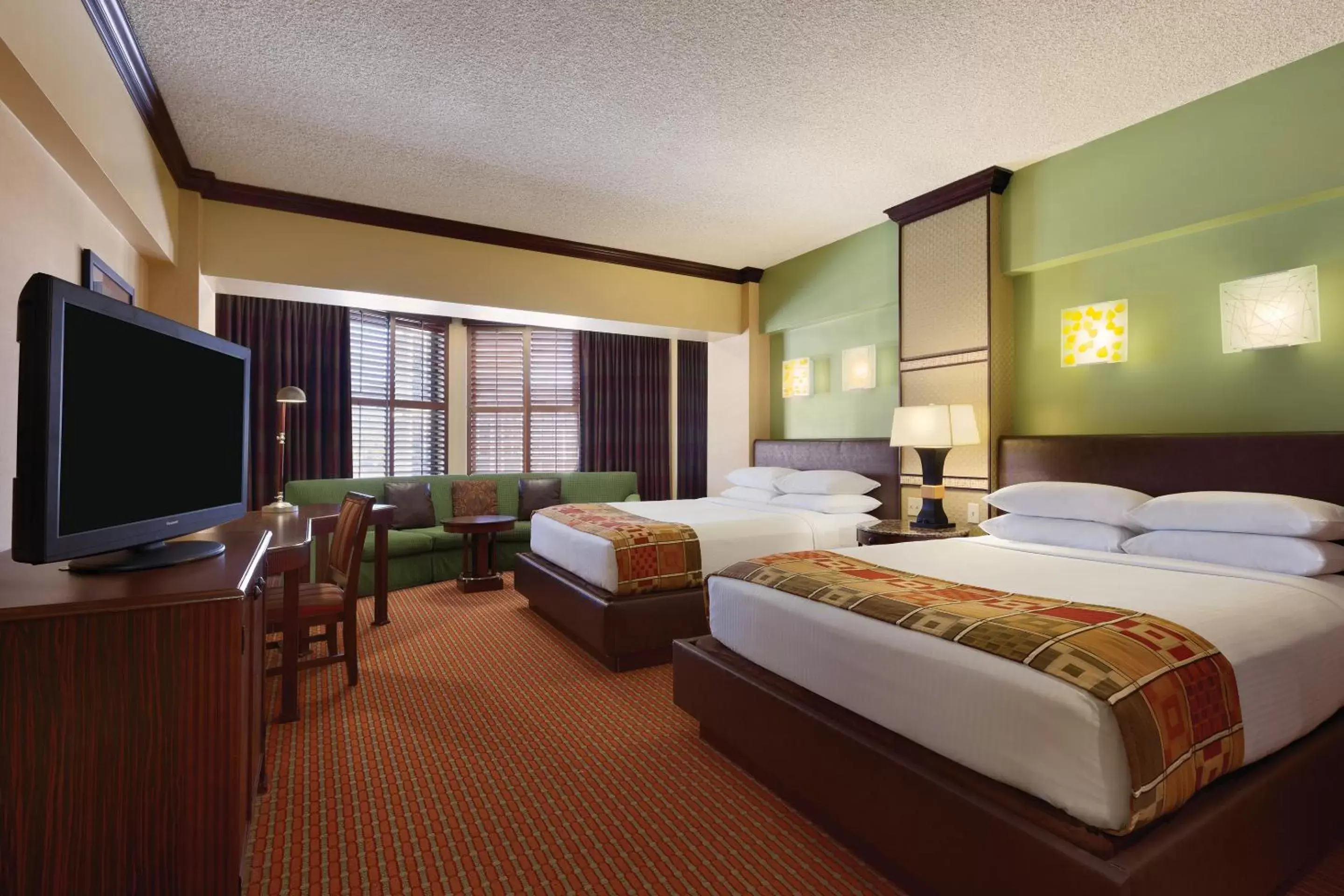 Bed in Harrah's Lake Tahoe Hotel & Casino