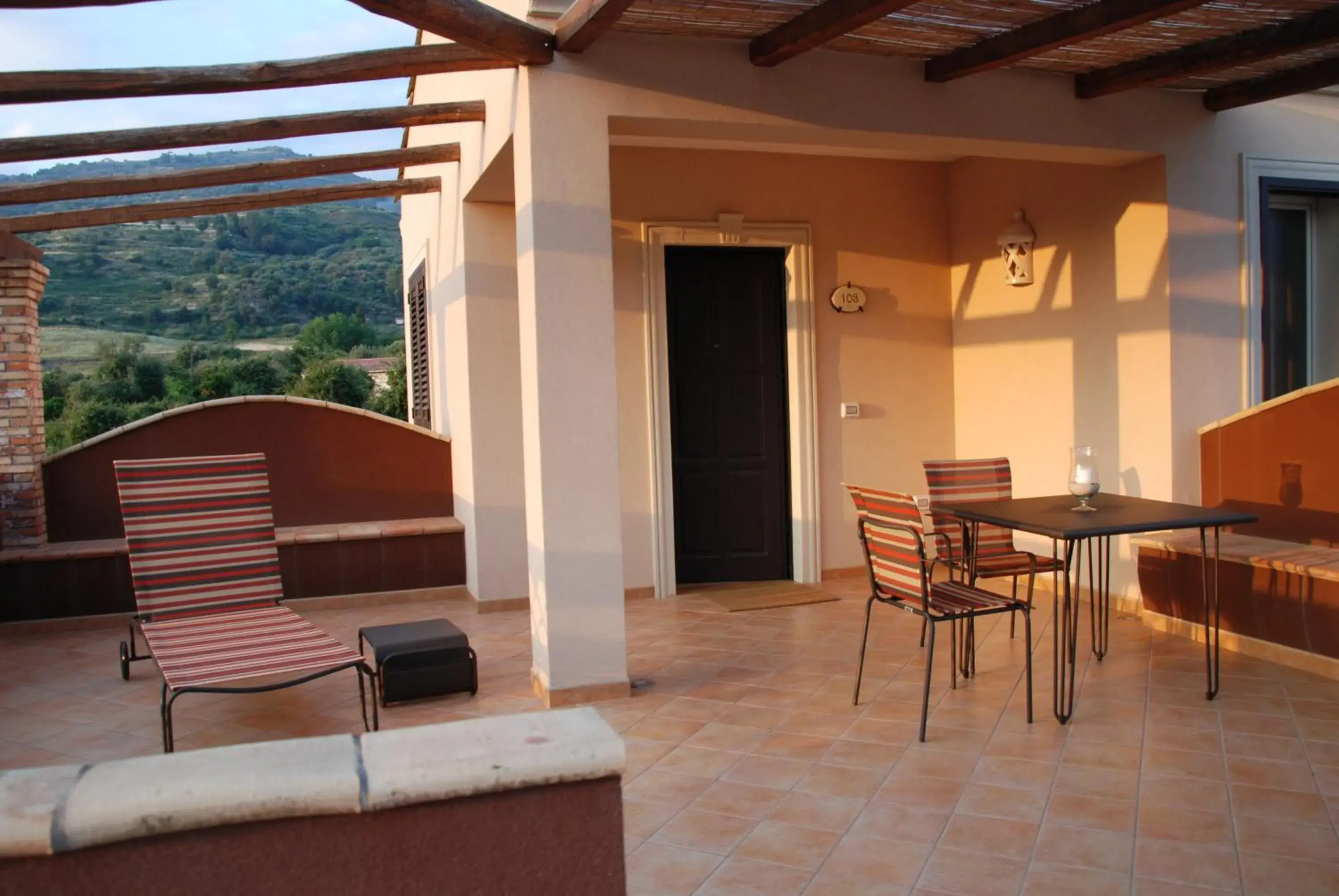 Balcony/Terrace in Alcantara Resort di Charme