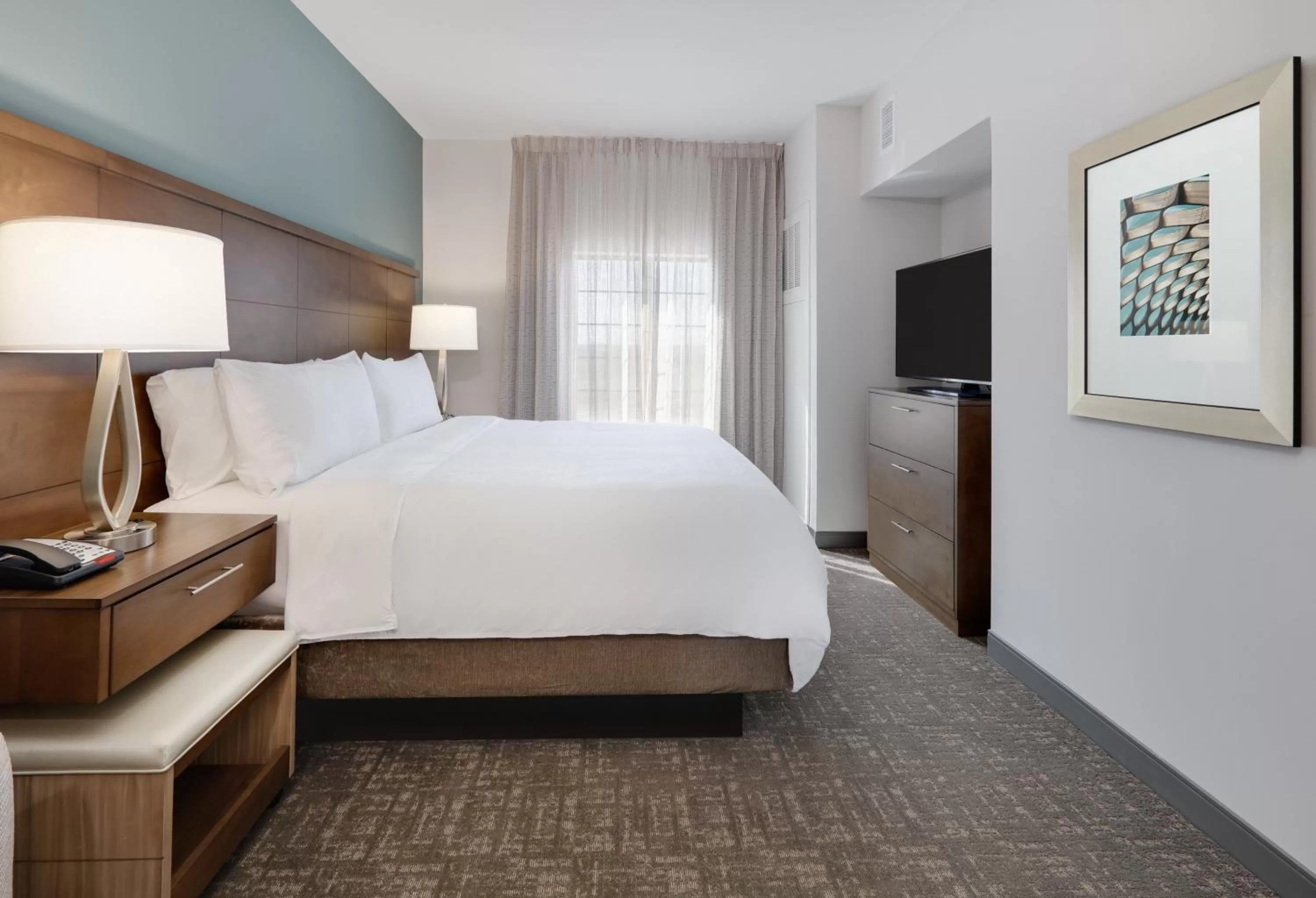 Photo of the whole room, Bed in Staybridge Suites - Oklahoma City - Downtown by IHG