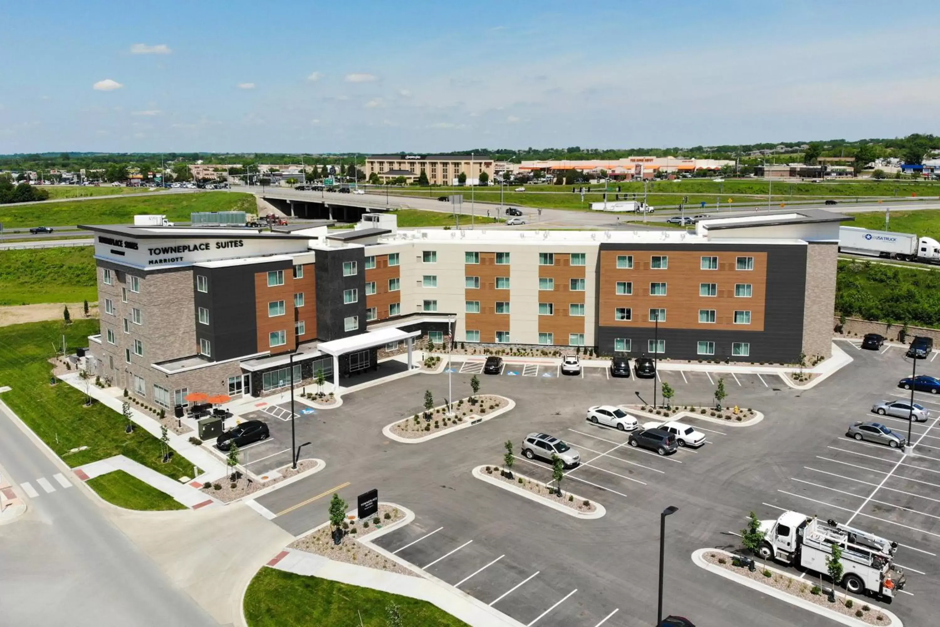 Property building, Bird's-eye View in TownePlace Suites by Marriott Kansas City Liberty