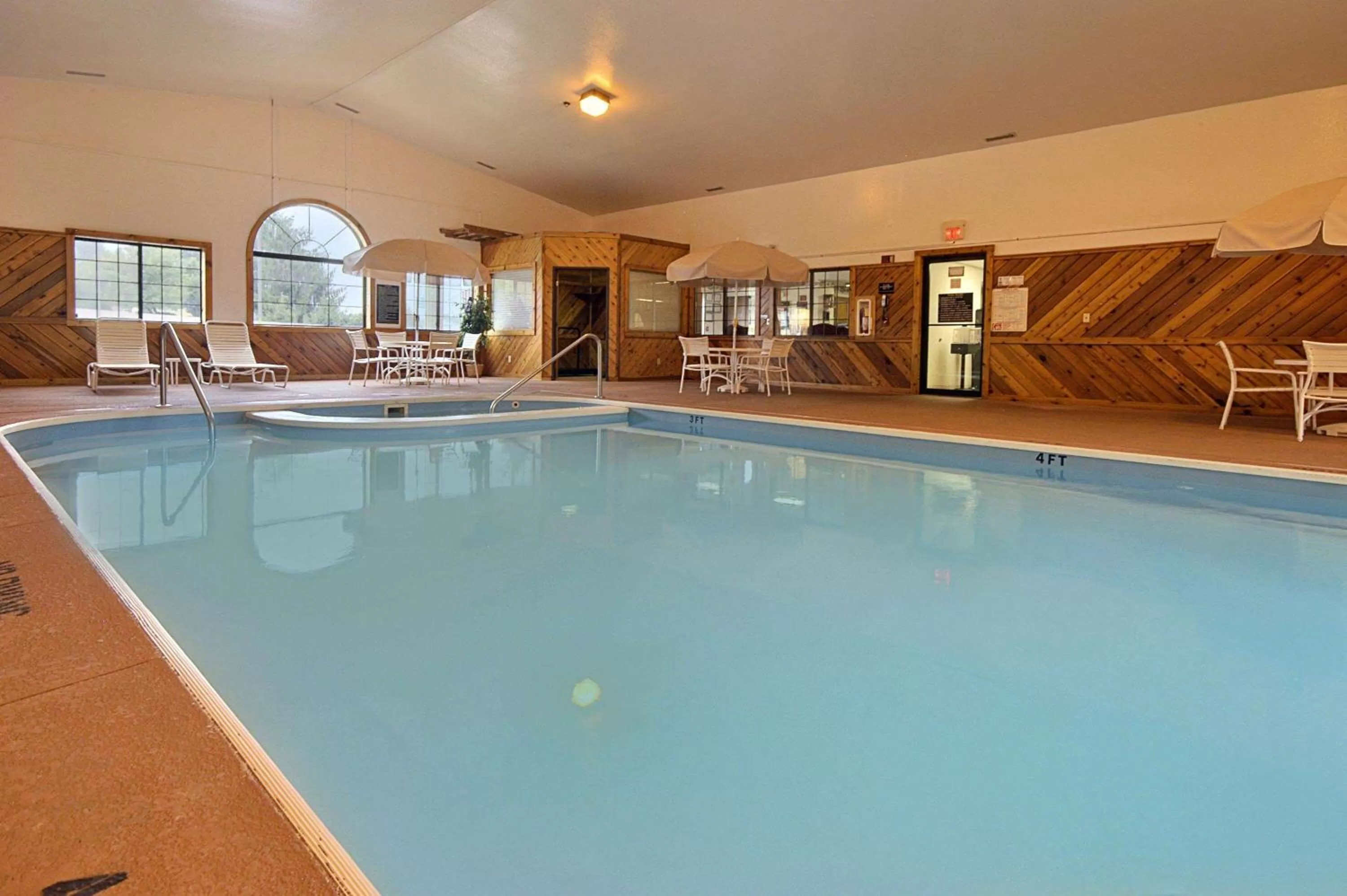Pool view in Super 8 by Wyndham Coshocton Roscoe Village