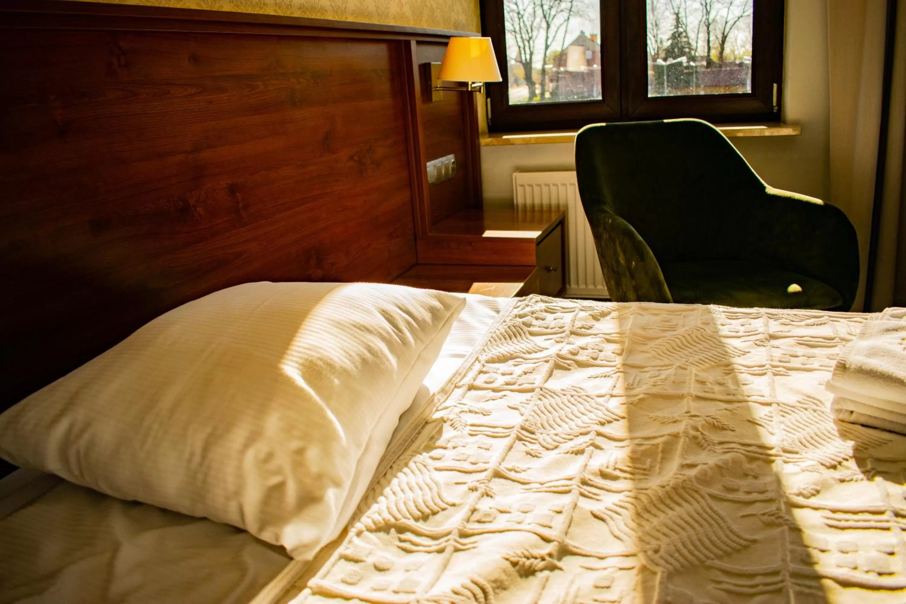 Bed in Hotel Pruski