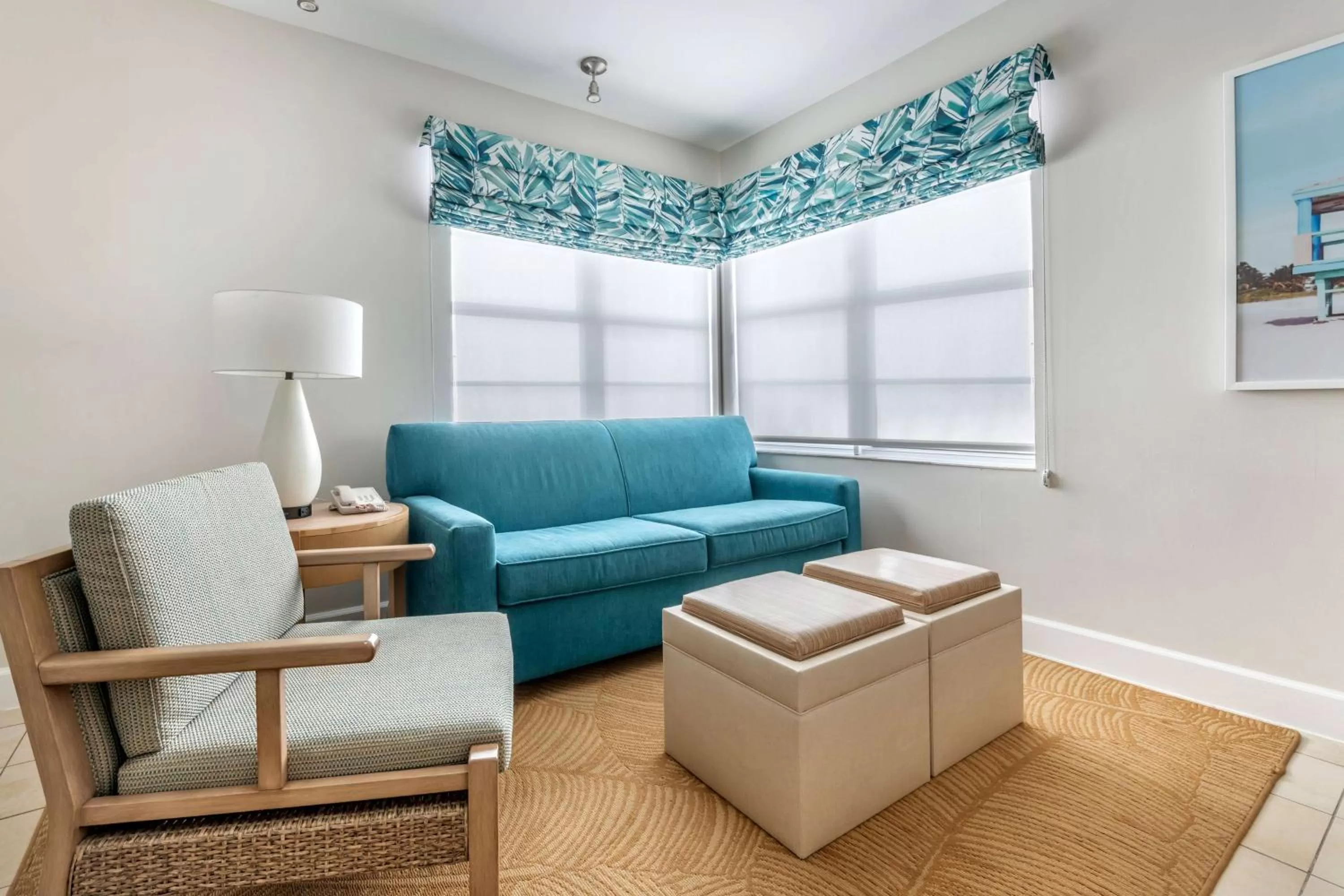 Living room in Hilton Vacation Club Crescent on South Beach Miami