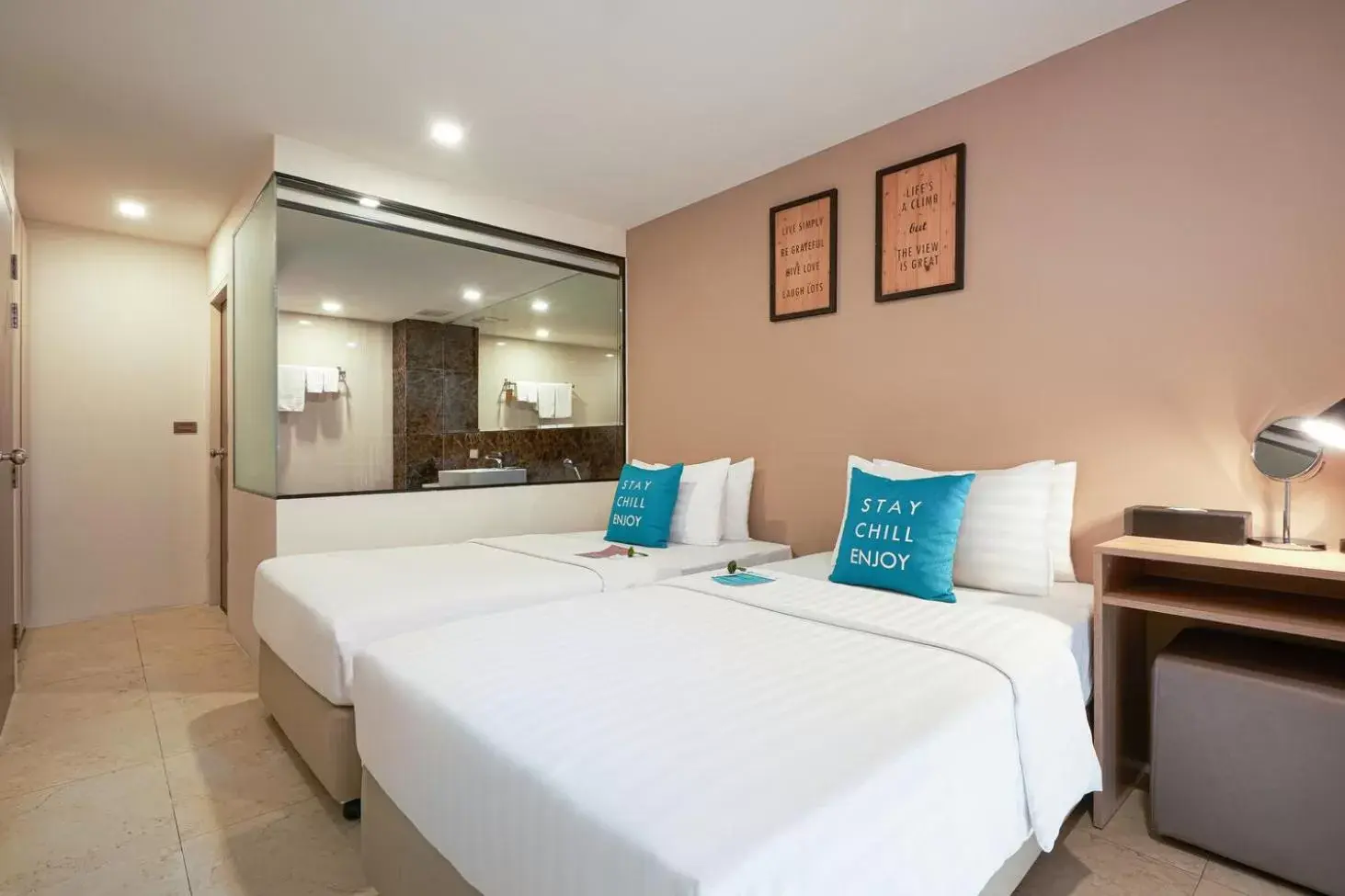 Bed in Cross Vibe Chiang Mai Decem Nimman Hotel - formerly X2 Vibe Chiang Mai Decem - SHA Extra Plus