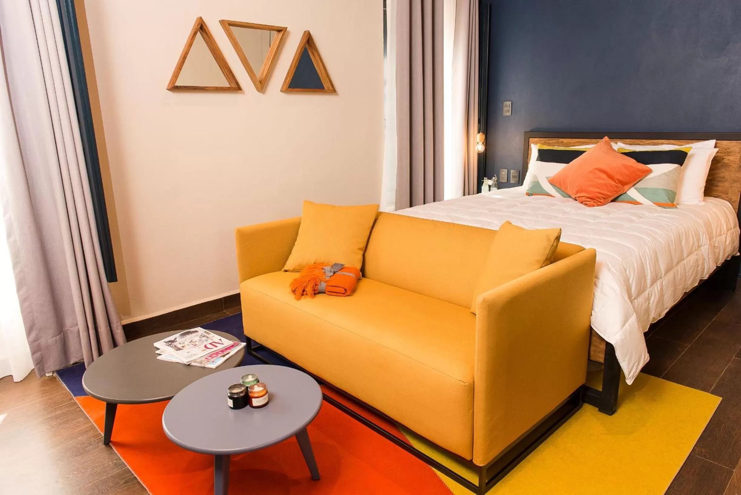 Bed in Antigua Trece Hotel Fusión