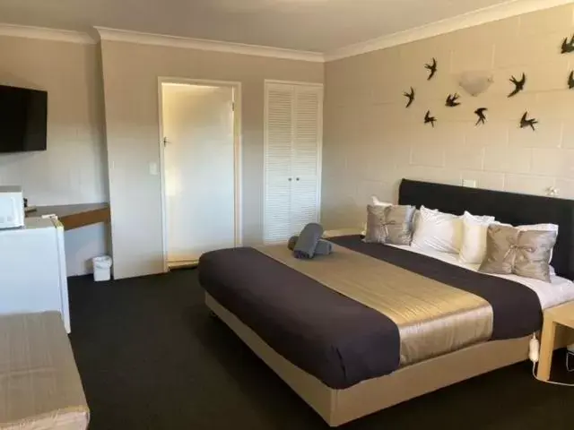 Bed in Motel Wellington Wodonga