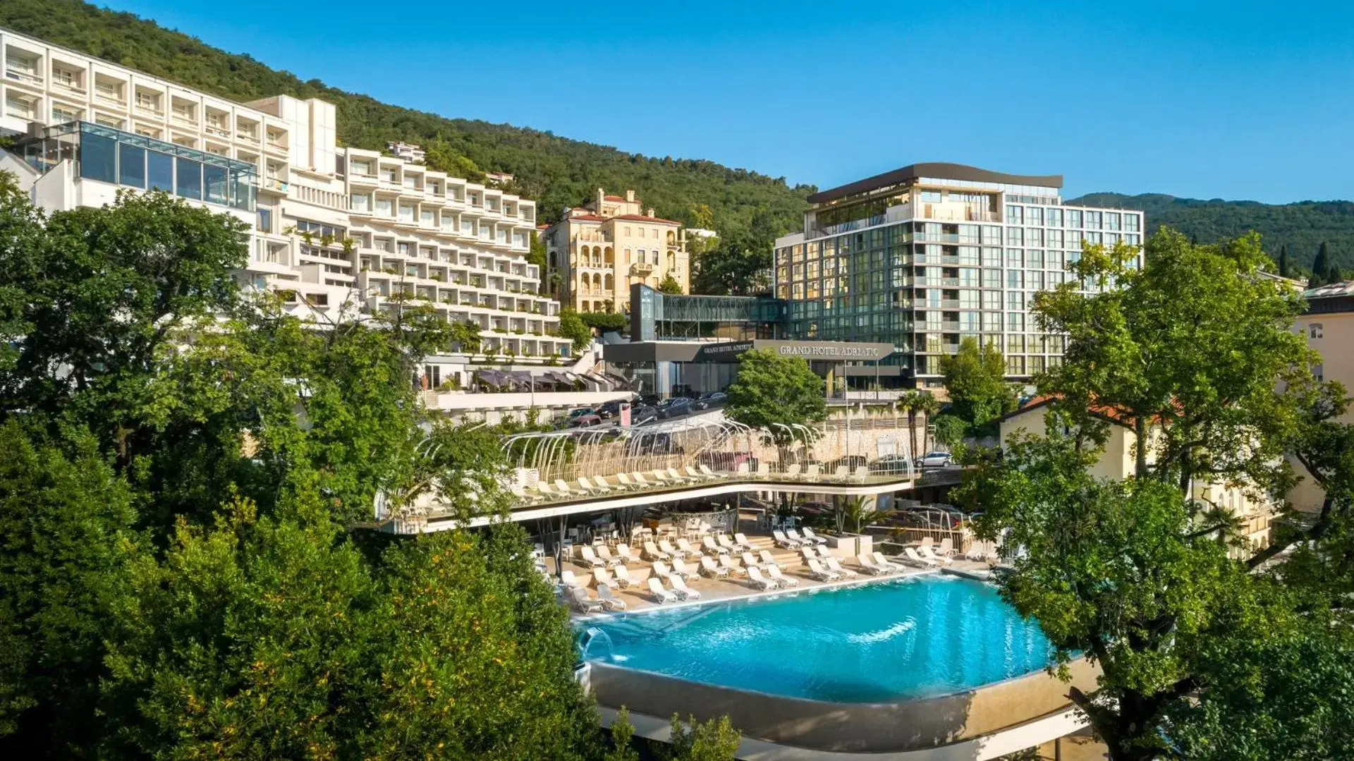 Pool View in Grand Hotel Adriatic