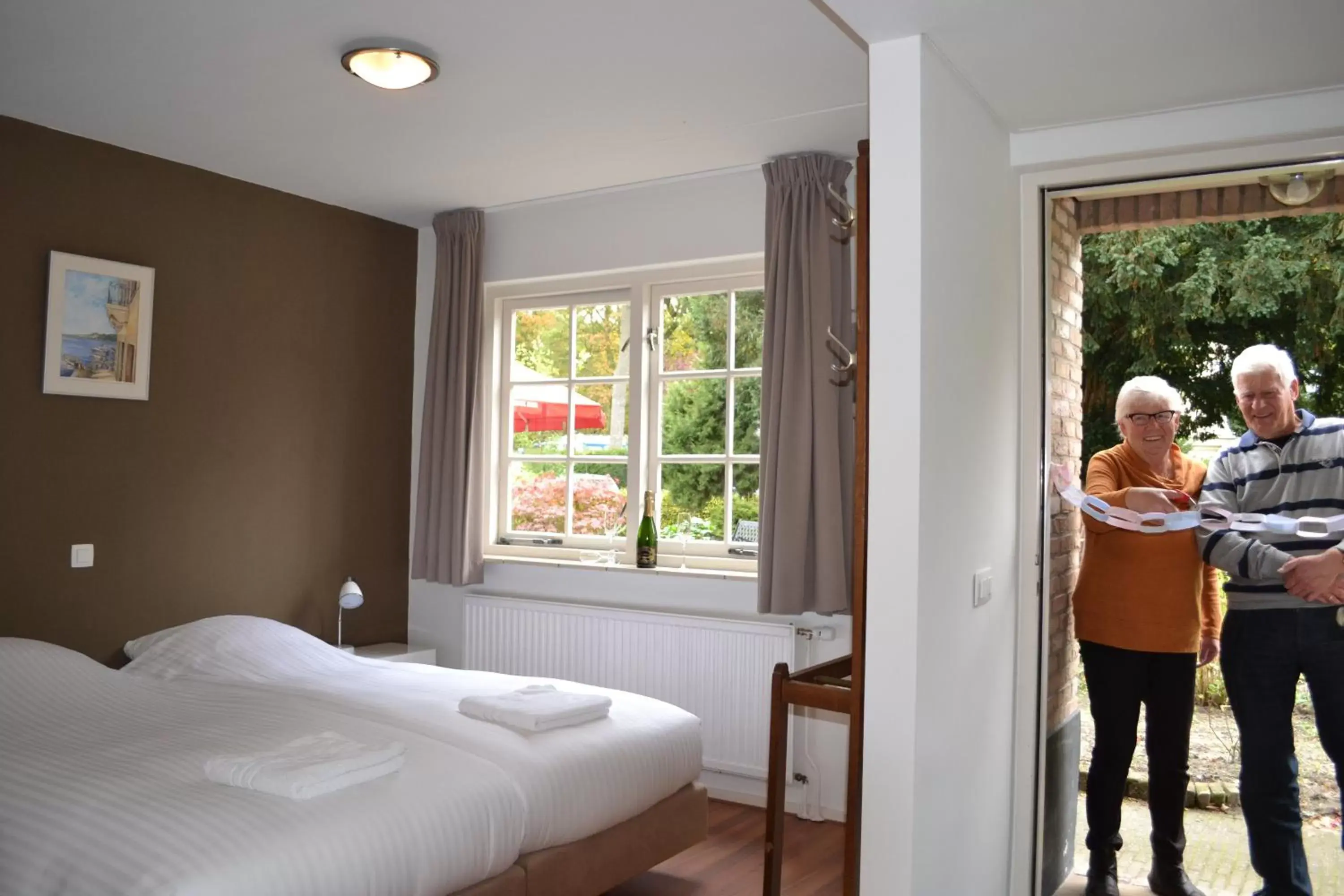 Twin Room with Garden View in Hotel-Restaurant Het Rechthuis