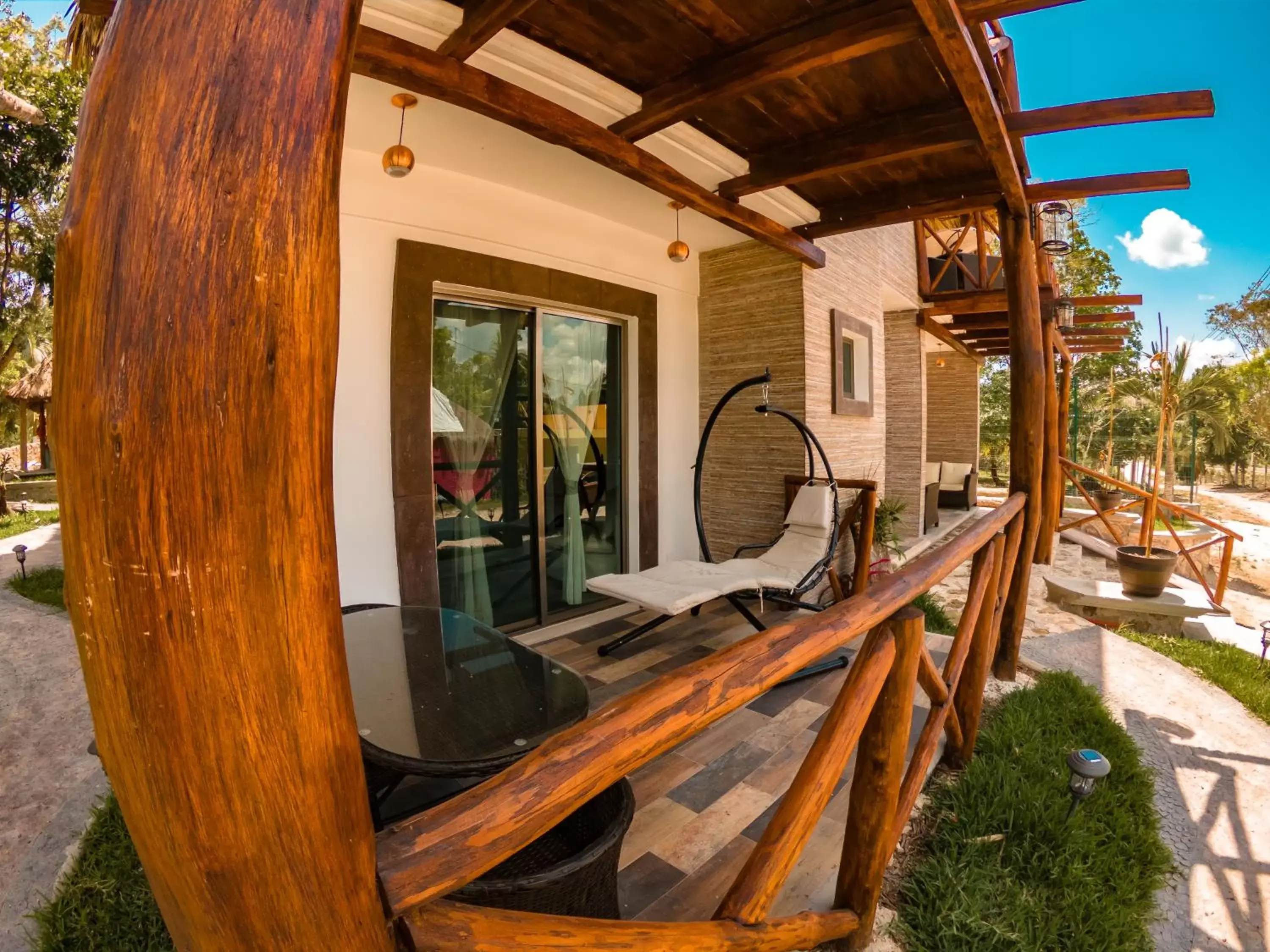 Balcony/Terrace in Hotel Pancho Villas Bacalar Vista a Laguna