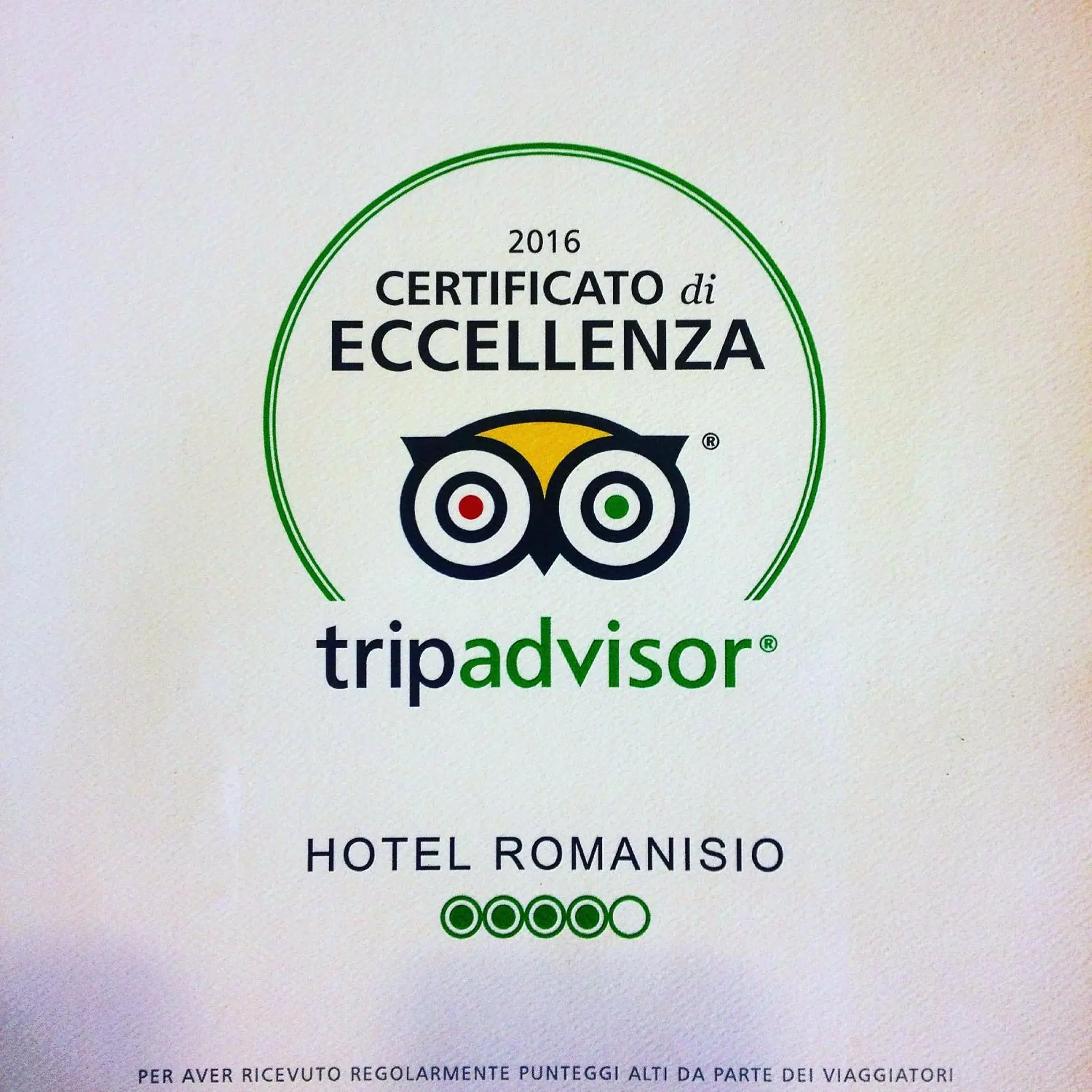 Certificate/Award in Hotel Romanisio