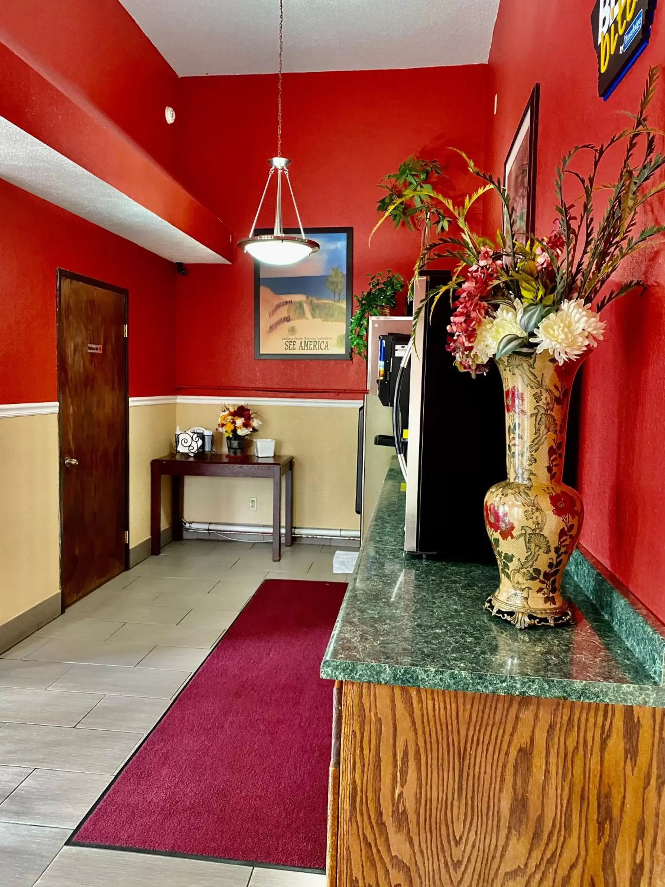 Lobby or reception, Lobby/Reception in Travelodge by Wyndham La Porte/Michigan City Area