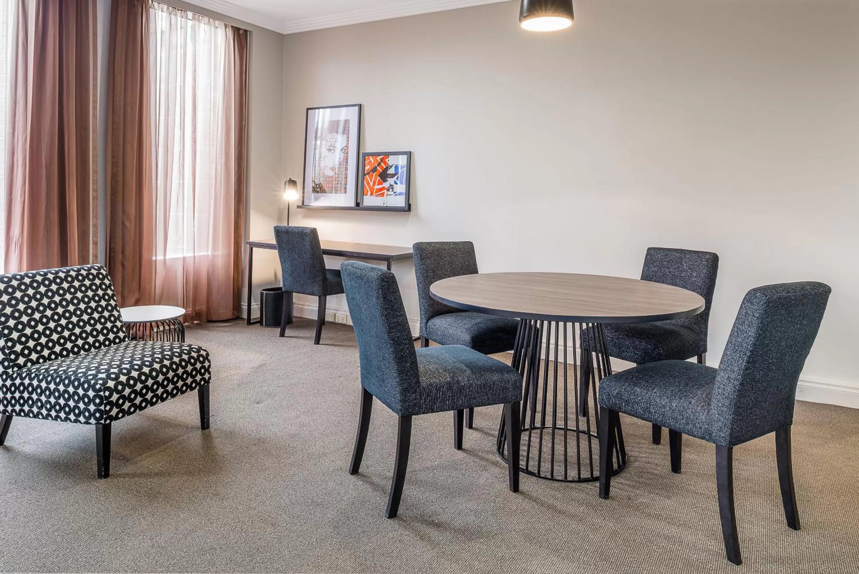 Seating area in Mantra on Little Bourke Melbourne