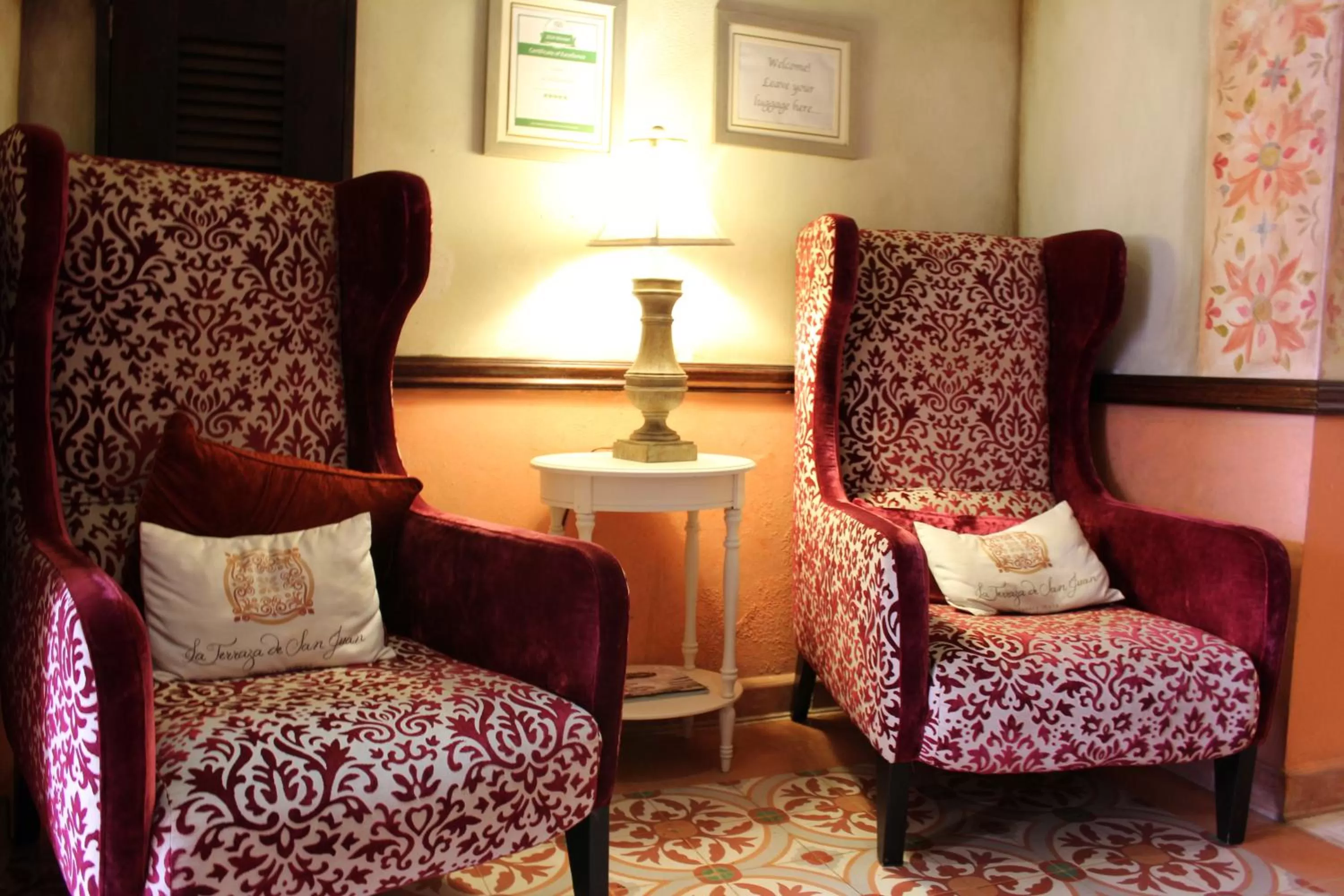 Seating area in La Terraza de San Juan